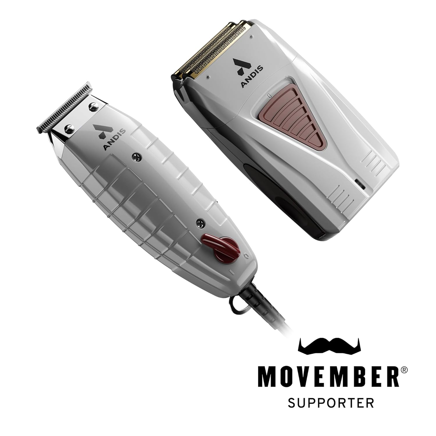 Andis 17270 Finishing Combo T-Outliner Trimmer & Pro Foil Lithium Titanium Foil Shaver - Professional Finishing Hair & Beard Trimming Kit