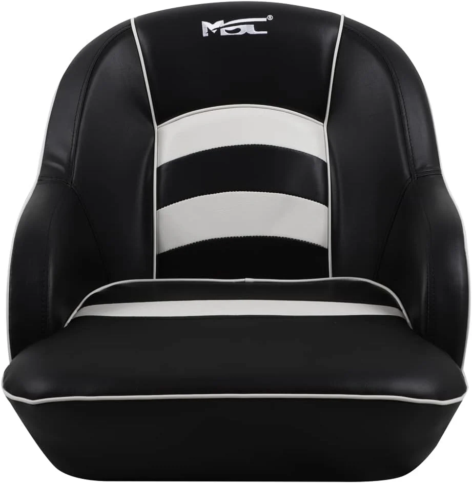 Bucket Pontoon Boat Seat (White/Blue)