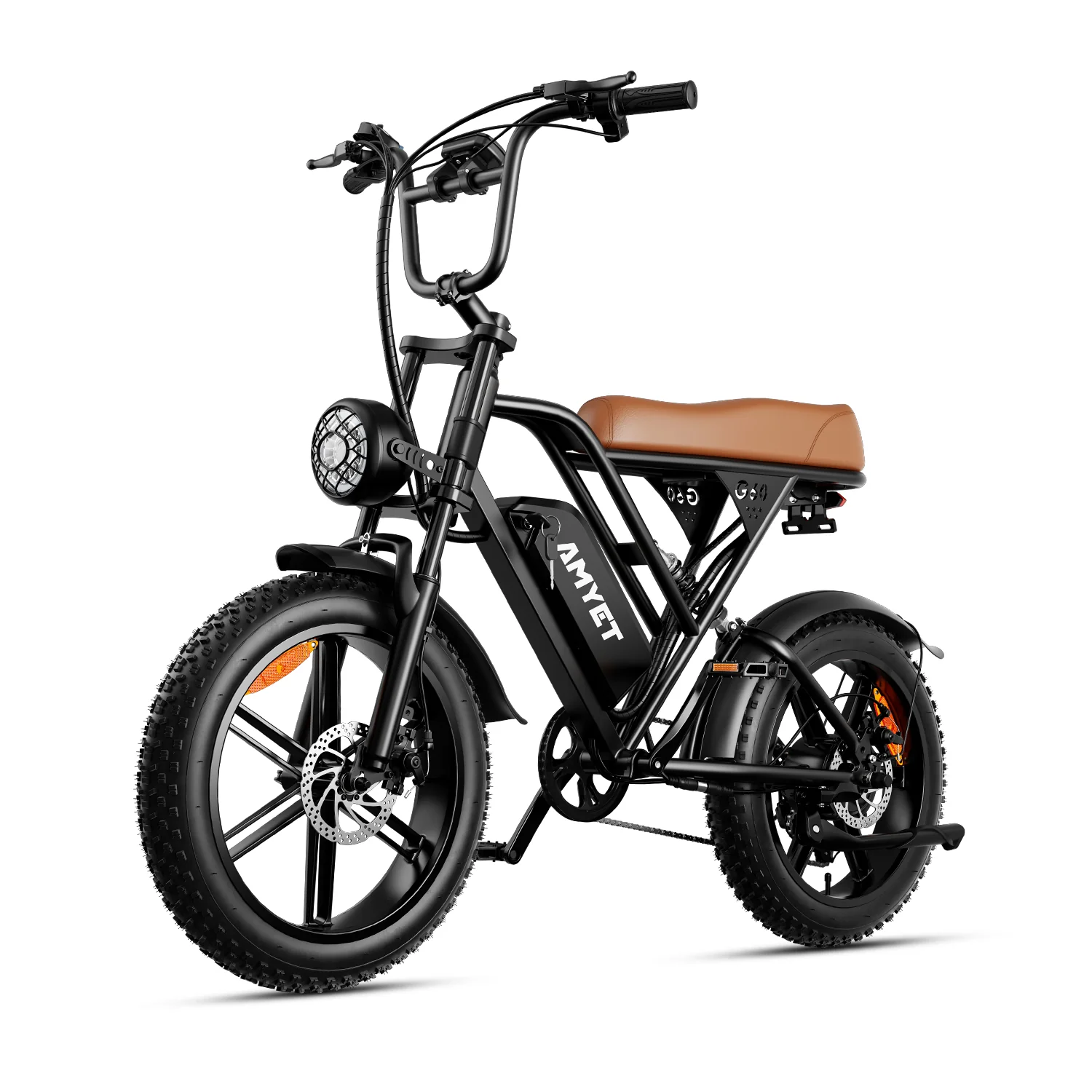 Bicicleta elétrica AMYET V9-G60 1000W 20Ah - Marrom