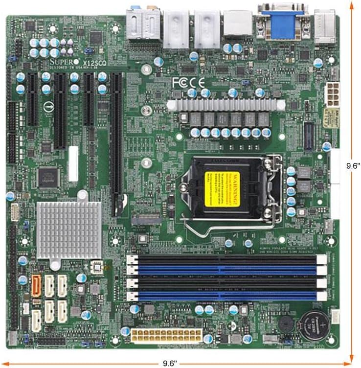 Supermicro X12SCQ Micro-ATX Server Motherboard Q470E LGA-1200, Embedded