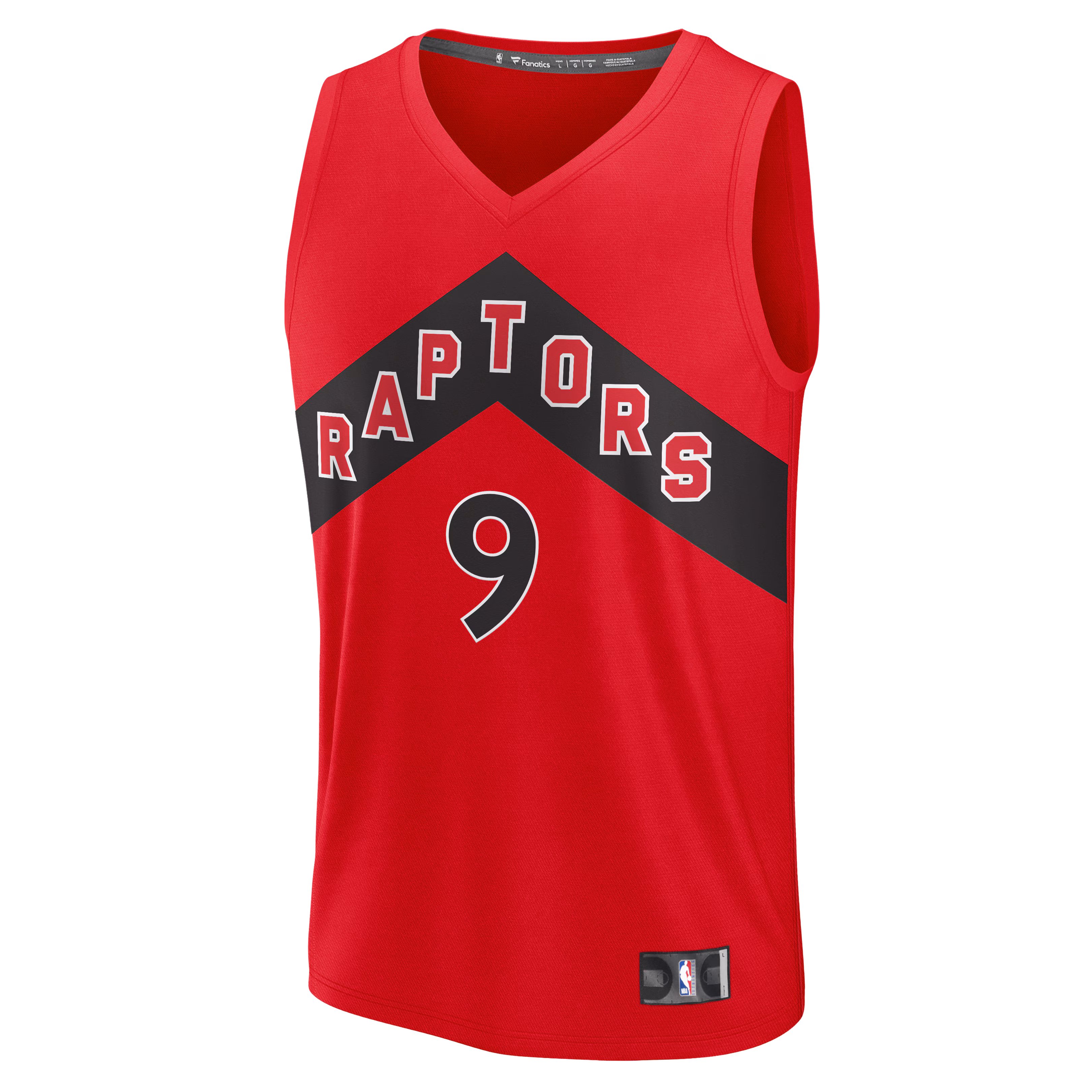 RJ Barrett Toronto Raptors Fanatics Fast Break Jersey - Red - Icon Edition