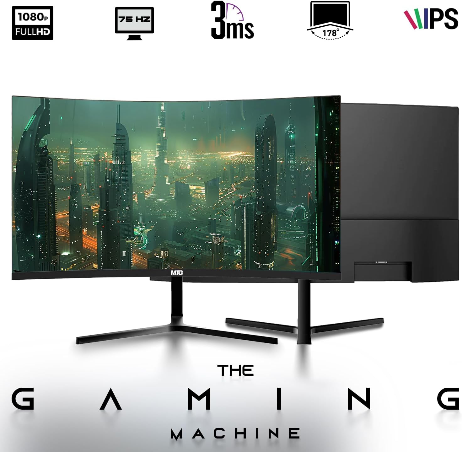 HP Gaming PC Desktop Computer Phoenix AMD A10-9700, RX 550, 16GB RAM, 1TB SSD, 24 Inch Curved Monitor, RGB KBM with AI Copilot, WiFi, RGB Headphone, Webcam, Windows 11 (Renewed)