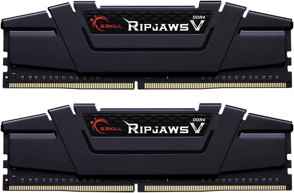 G.SKILL RipjawsV Series DDR4 RAM (XMP) 16GB (1x16GB) 3200MT/s CL16-18-18-38 1.35V Intel AMD Desktop Computer Memory U-DIMM - Black (F4-3200C16S-16GVK)