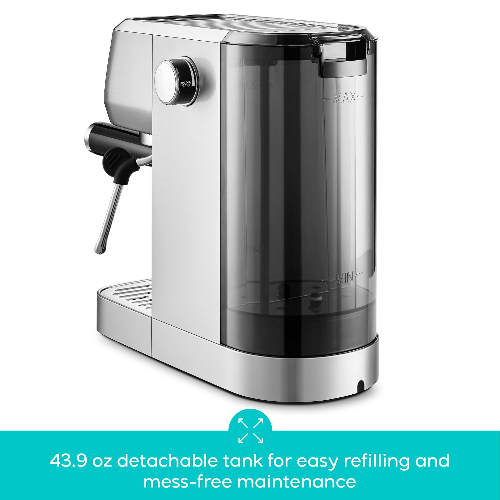 CASABREWS 3700 Essential Espresso Machine - 20 Bar, Stainless Steel