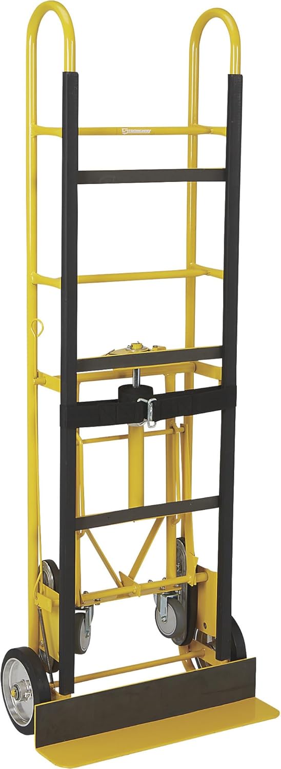 Strongway Industrial Hand Truck – 1200 lb Capacity Heavy-Duty Appliance Dolly, Convertible 2/4-Wheel Design, 8