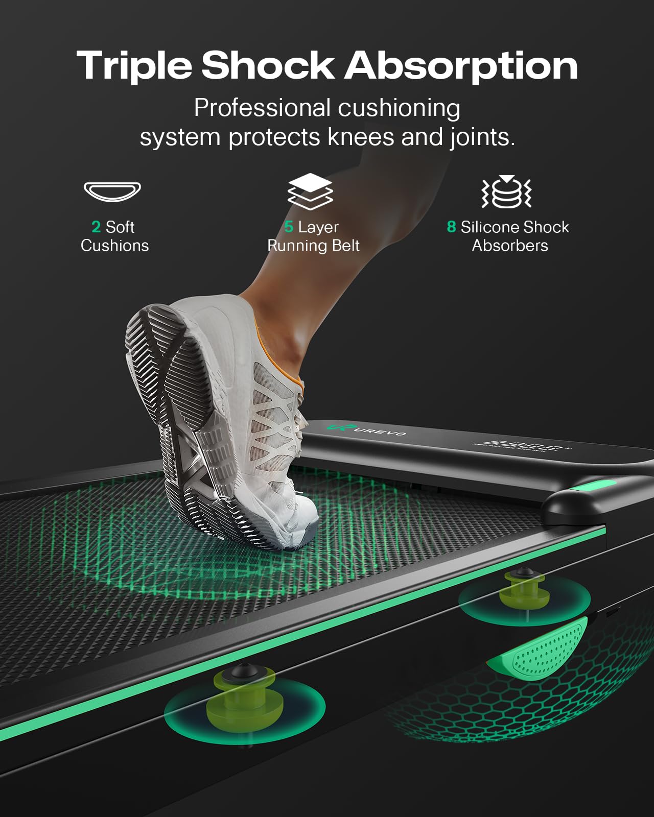 UREVO Strol 2E Smart 2-in-1 Folding Treadmill Compact