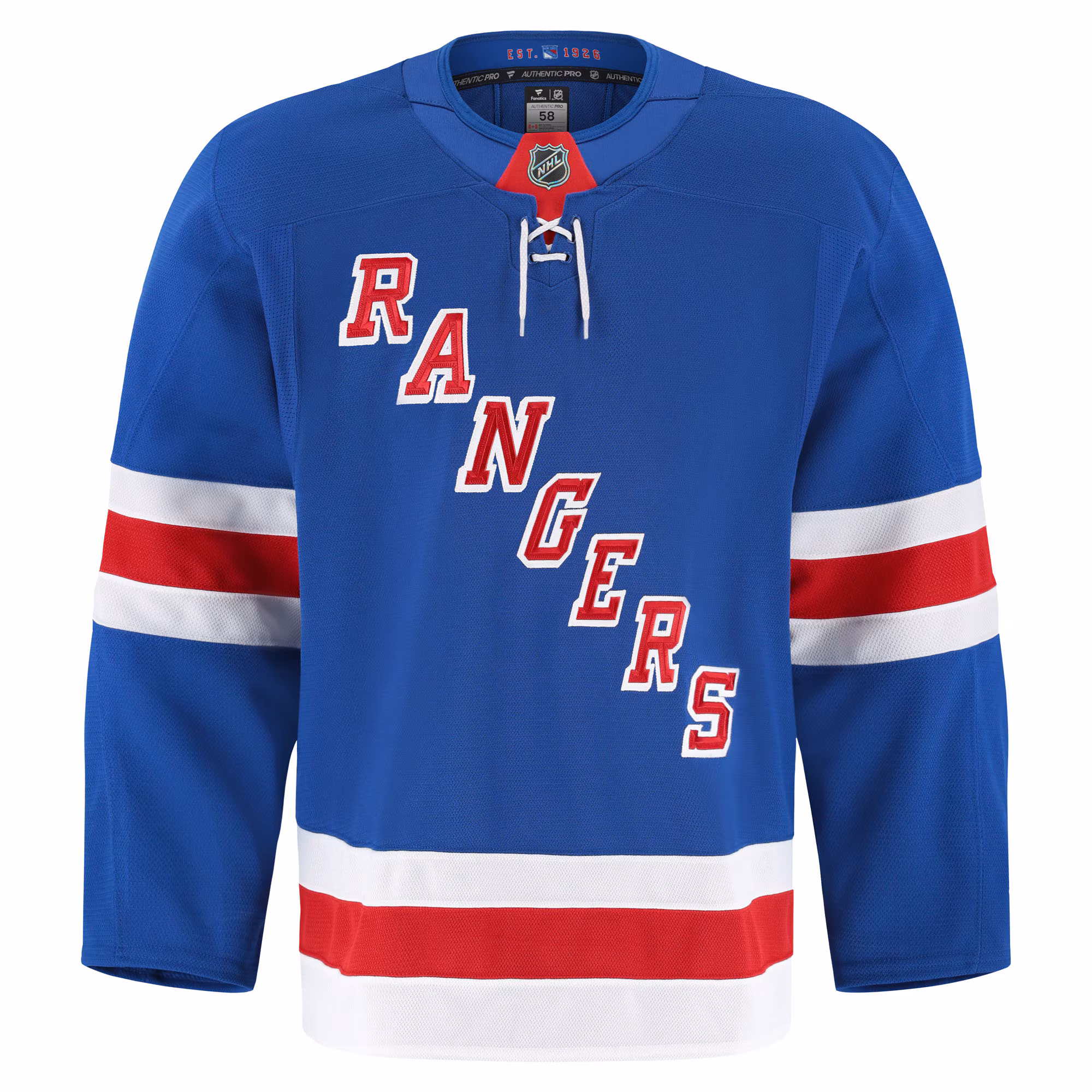 New York Rangers Fanatics Home Authentic Pro Jersey - Royal