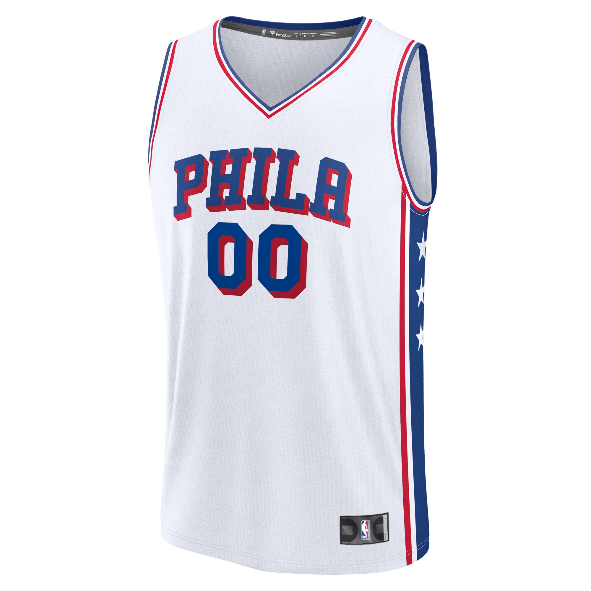 Philadelphia 76ers Fanatics Fast Break Custom Jersey - Association Edition - White