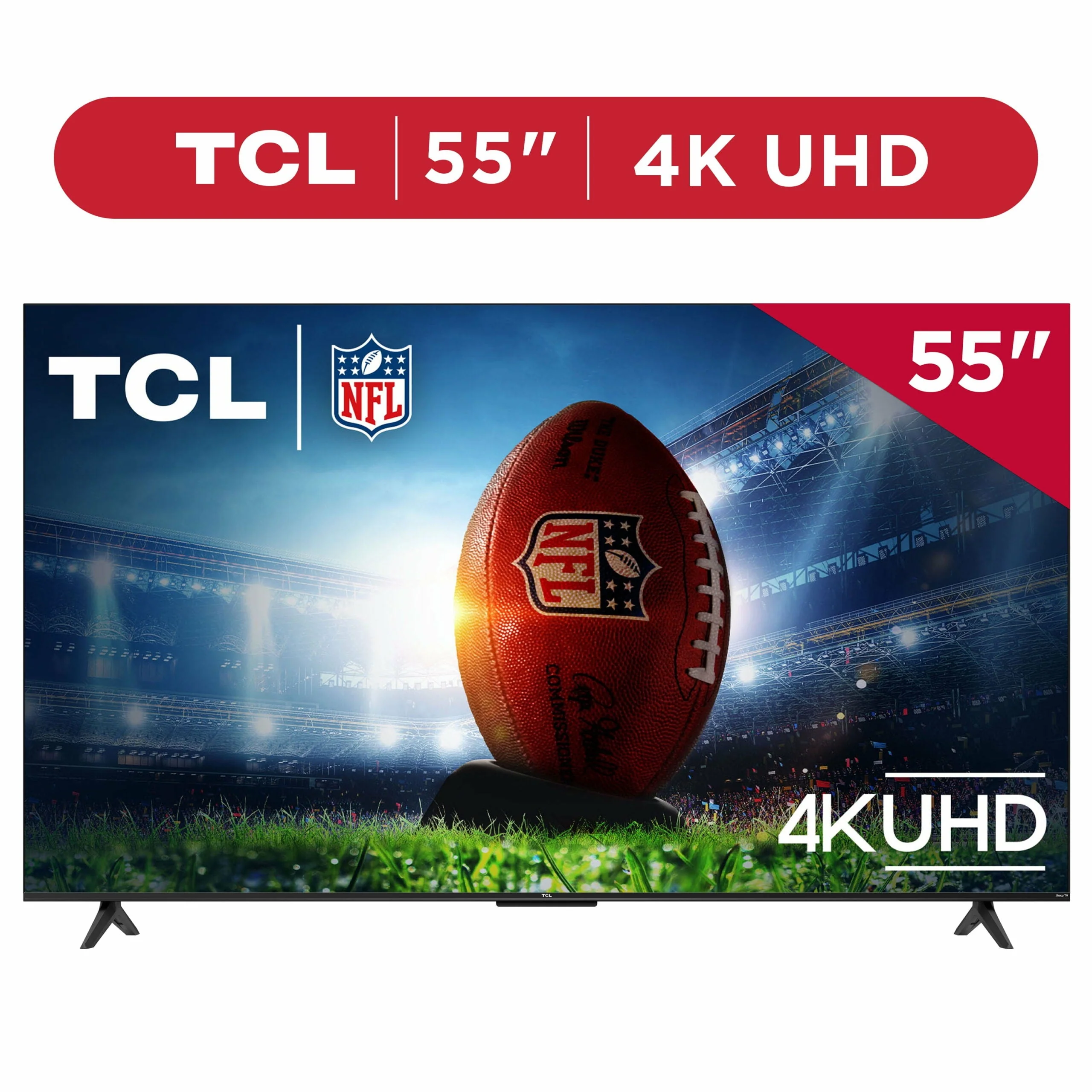 TCL 55′′ 4K UHD HDR Smart TV with Roku, 4-Series, Voice Control, and 4 HDMI Inputs