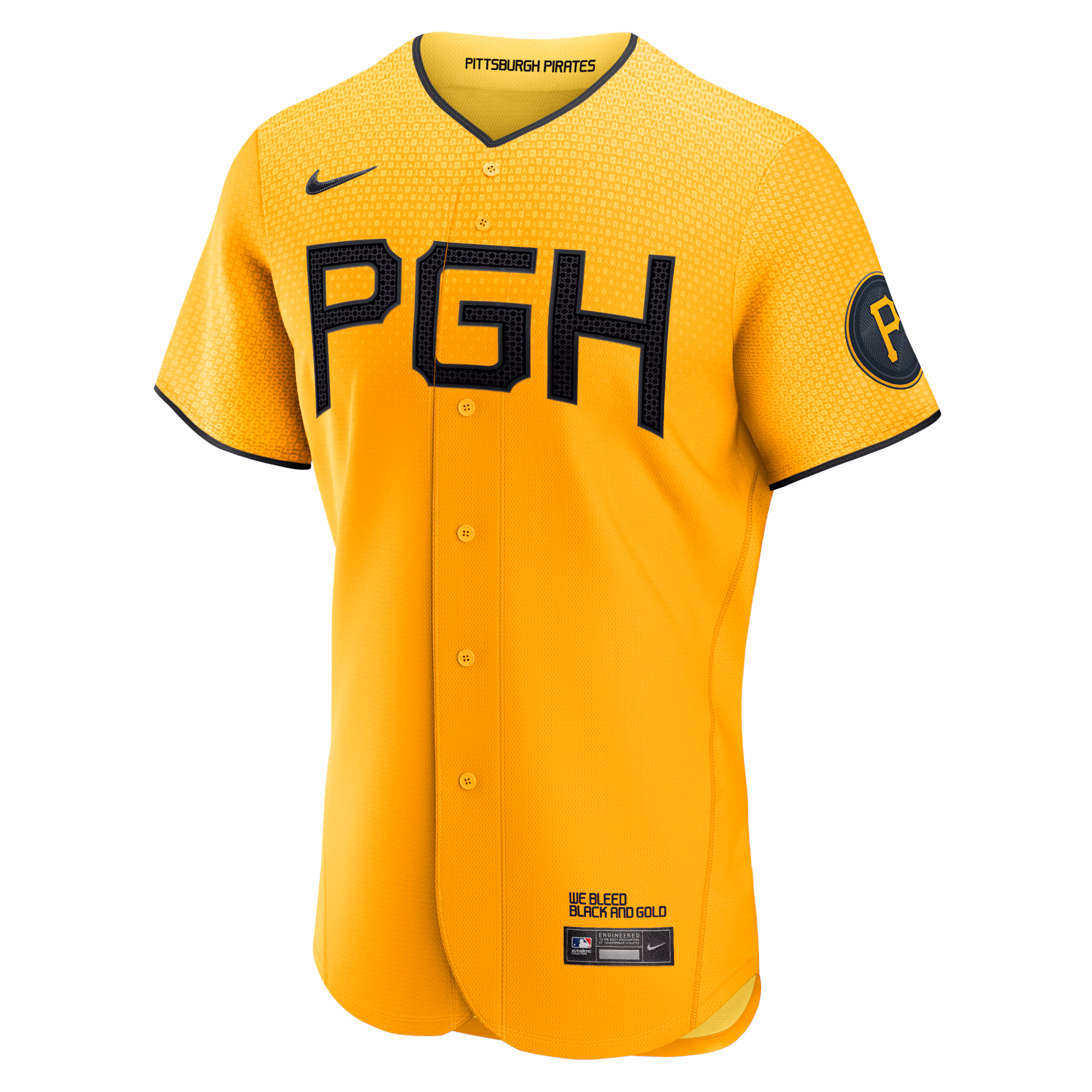 Pittsburgh Pirates Nike City Connect Authentic Jersey - Gold