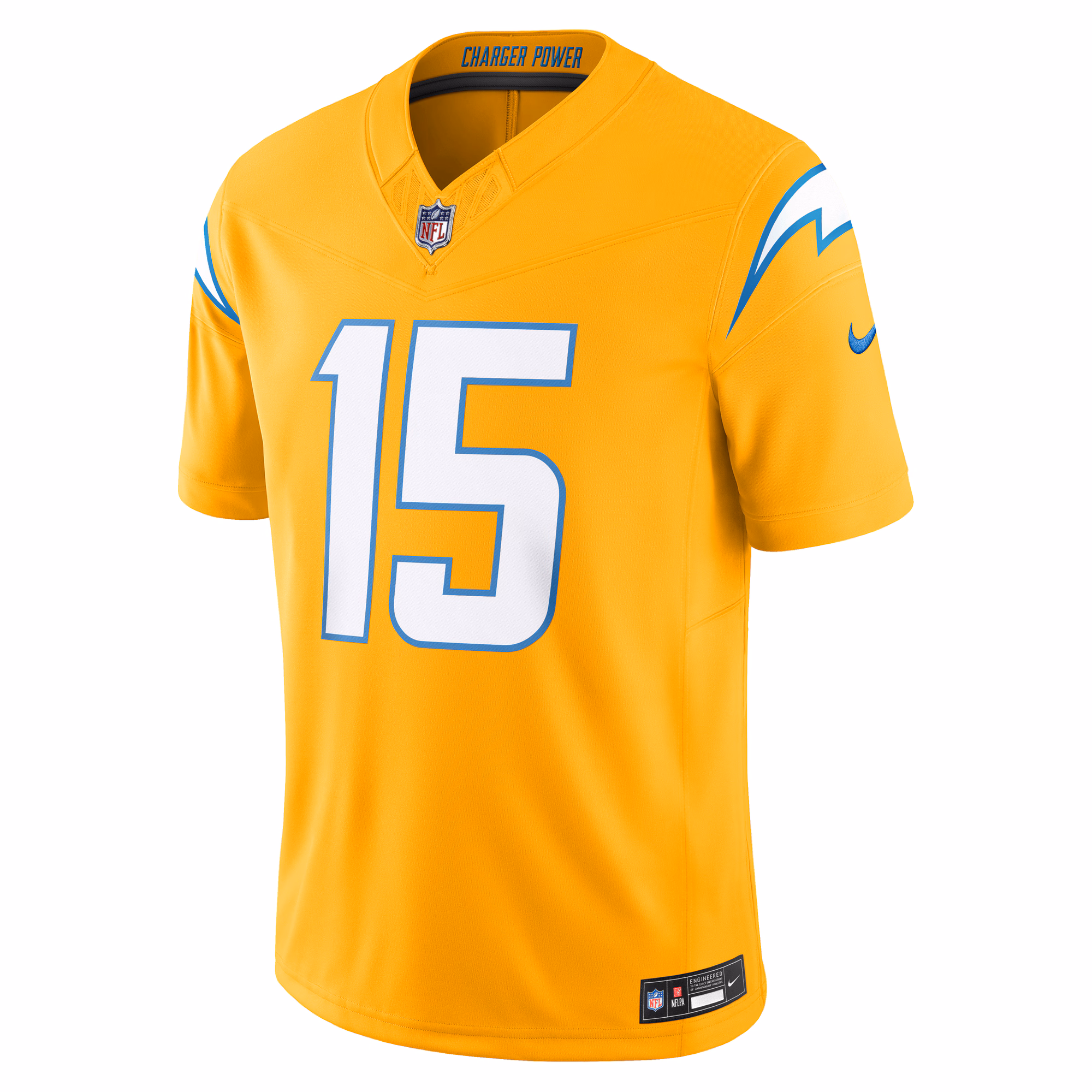 Ladd McConkey Los Angeles Chargers Nike Alternate Charger Power Vapor F.U.S.E. Limited Jersey - Gold