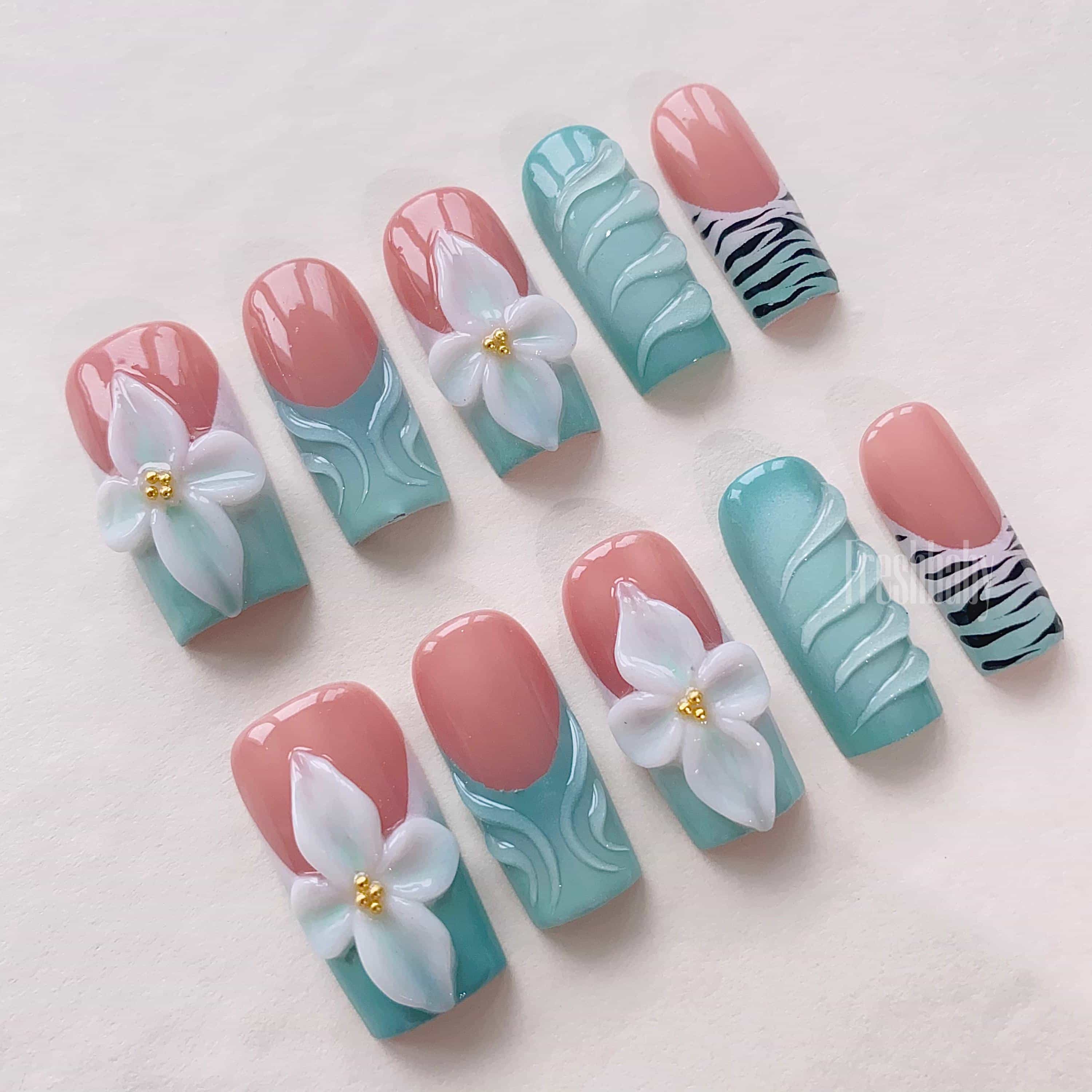 Wild Petals Press On NailsWild Petals Press On Nails - SAYEGIRLS