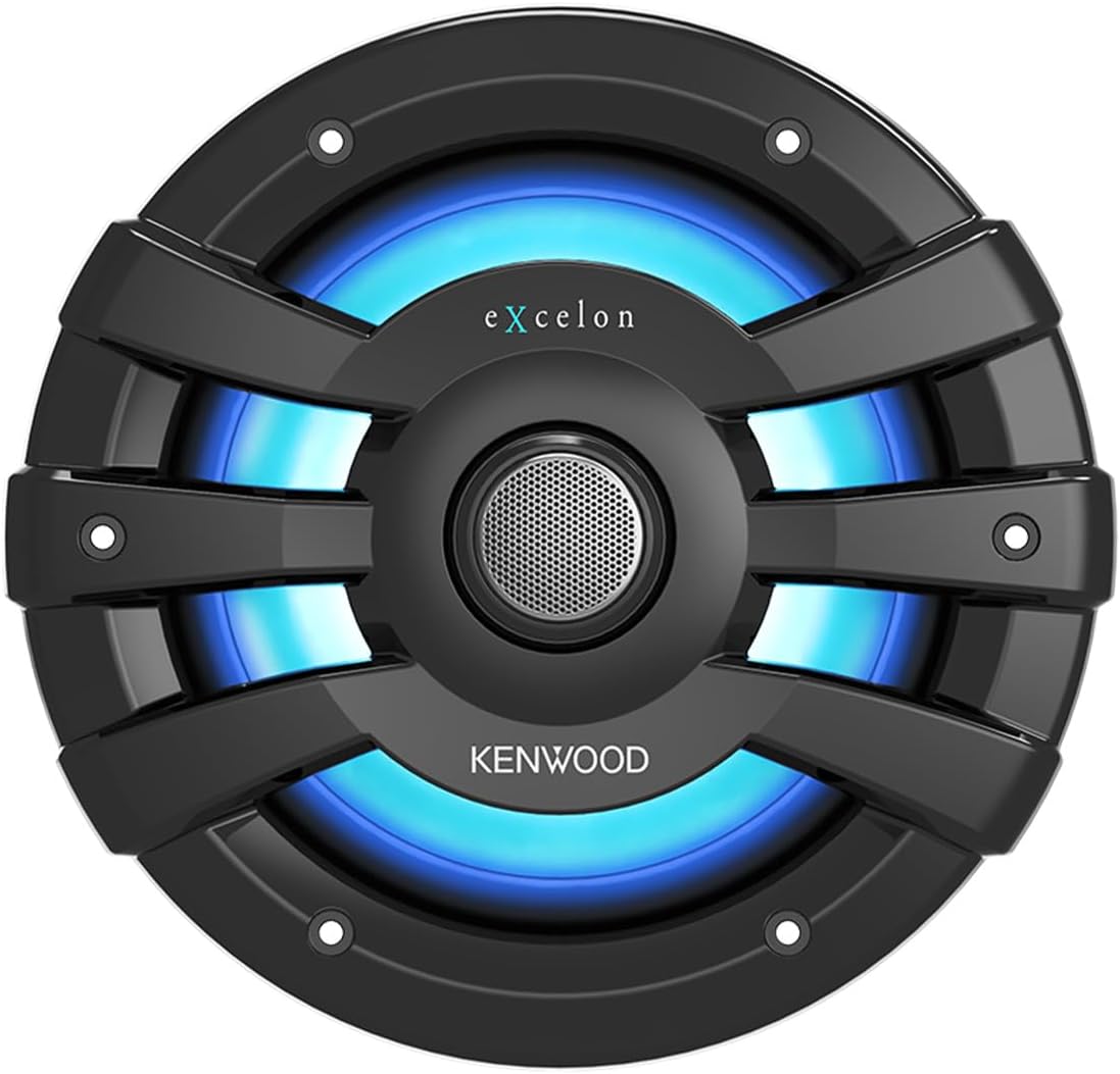 Kenwood XM77BL 7.7 Inch 2 Way Marine & Powersports Coaxial Speakers - Pair (Black)