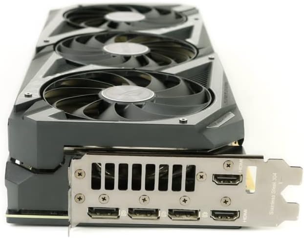 ASUS ROG Strix NVIDIA GeForce RTX 3080 V2 OC Edition Gaming Graphics Card (PCIe 4.0, 10GB GDDR6X, LHR, HDMI 2.1, DisplayPort 1.4a, Axial-tech Fan Design, 2.9-Slot, Super Alloy Power II)(Renewed)