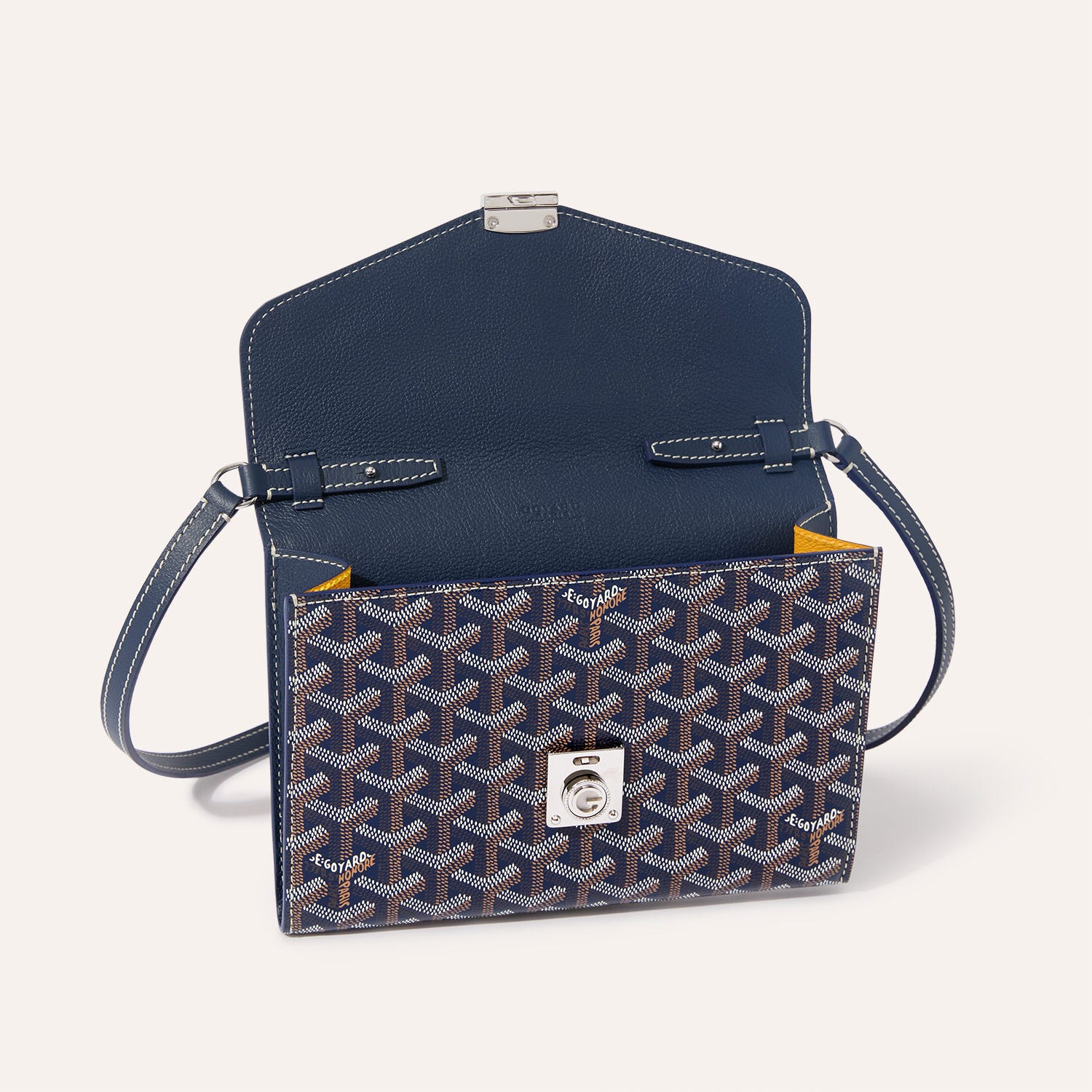 Chypre Wallet-Pouch Stripes and Initials