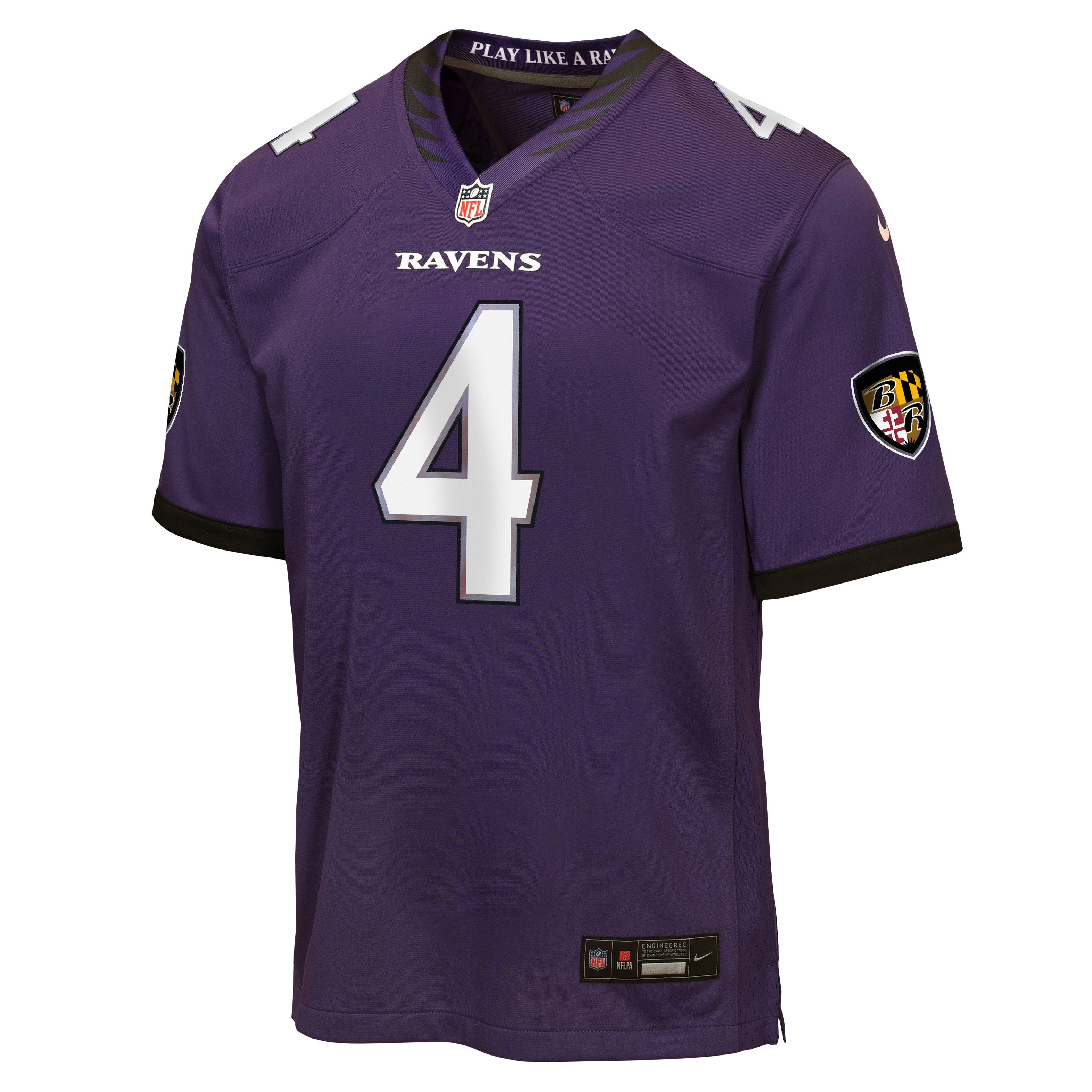 Zay Flowers Baltimore Ravens Nike Youth Game Jersey - Purple