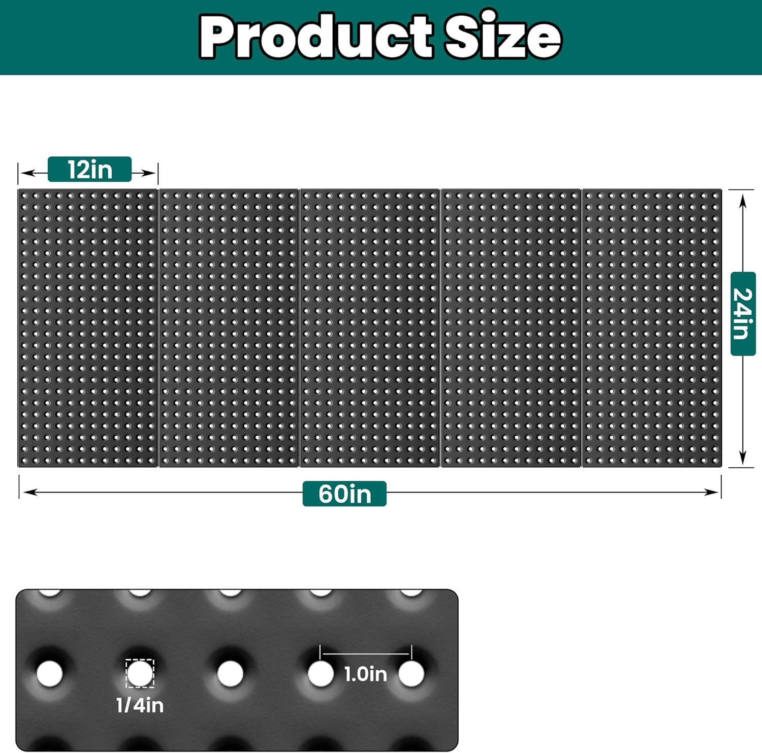 EVERHANGER Metal Pegboard Panels 24