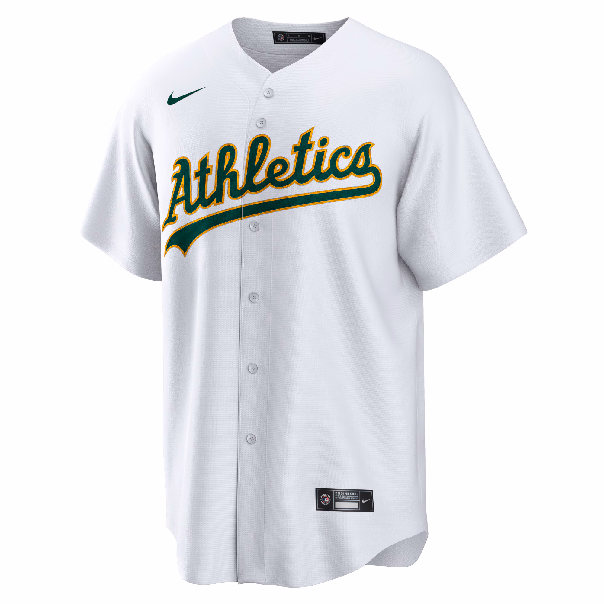 Athletics Nike Home Blank Replica Jersey - White