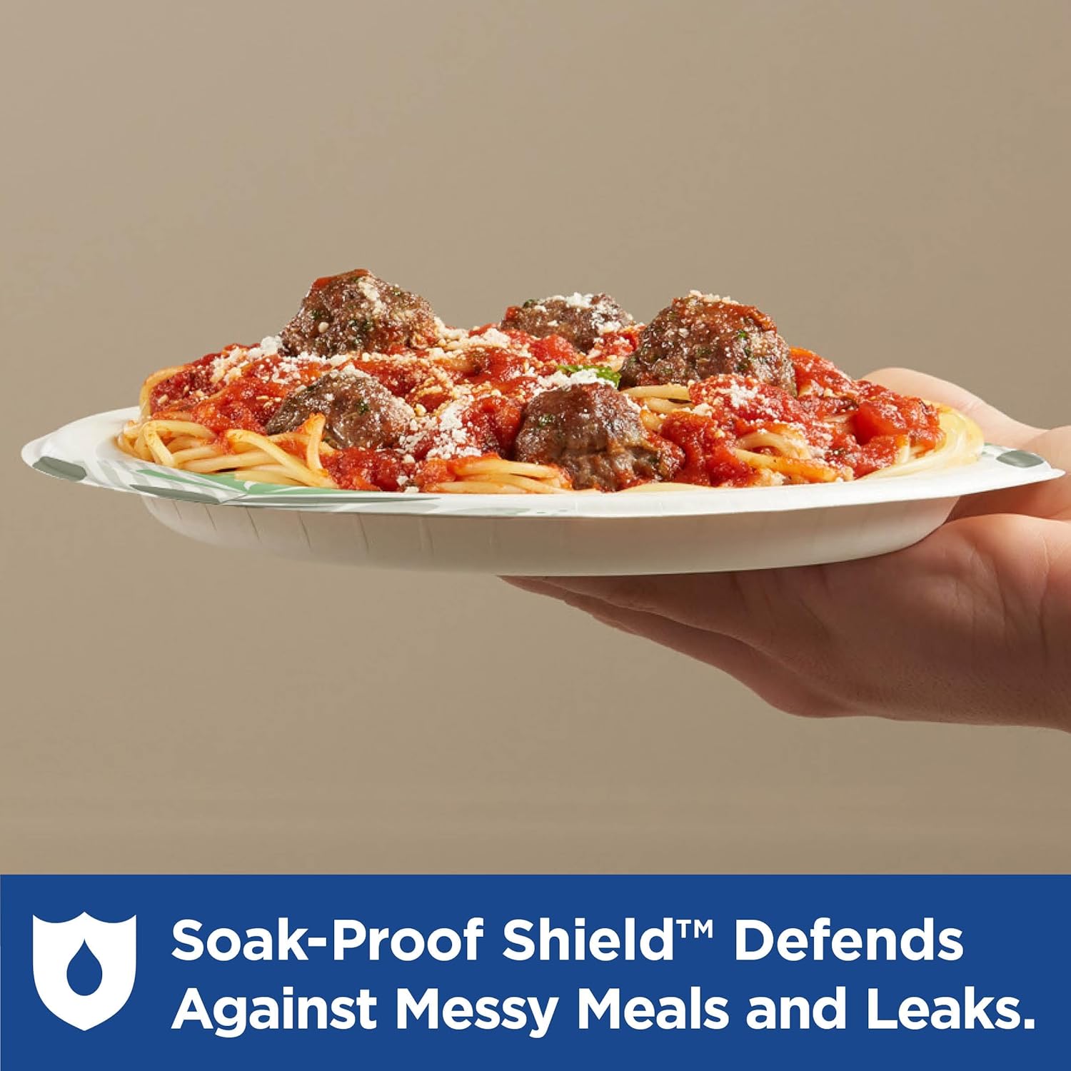Dixie Ultra 10 Inch Heavy-Weight Paper Plates By GP PRO, Pathways Botanical Design, 500 Count (125 Disposable Plates Per Pack, 4 Packs Per Case), SXP10PATH