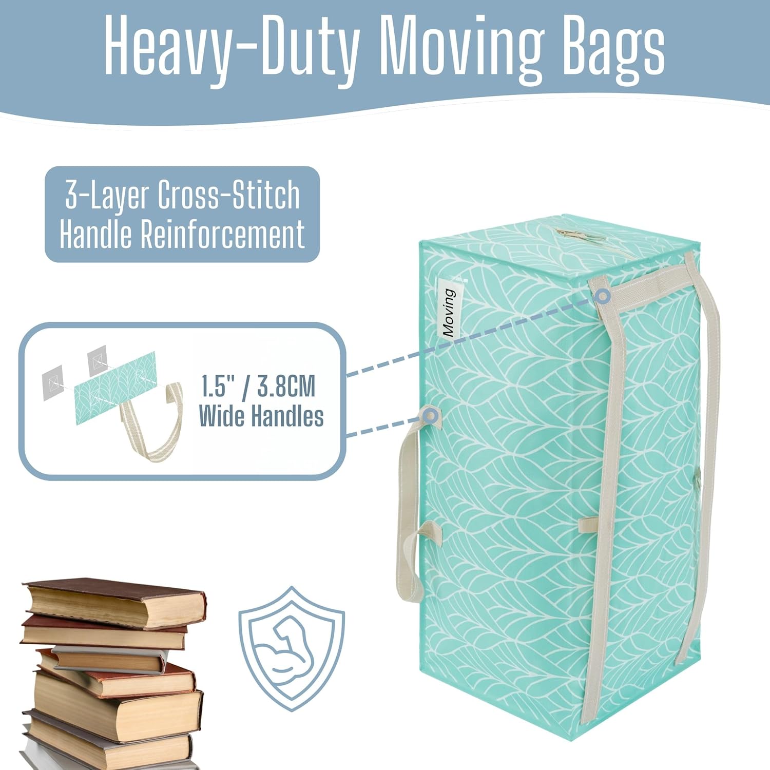 VENO 6 Pack Heavy Duty Moving Bags with Backpack Straps, Zippers & Handles, Extra Large Packing Bags for College Dorm Essentials, Moving Supplies Alternative to Cardboard Moving Boxes