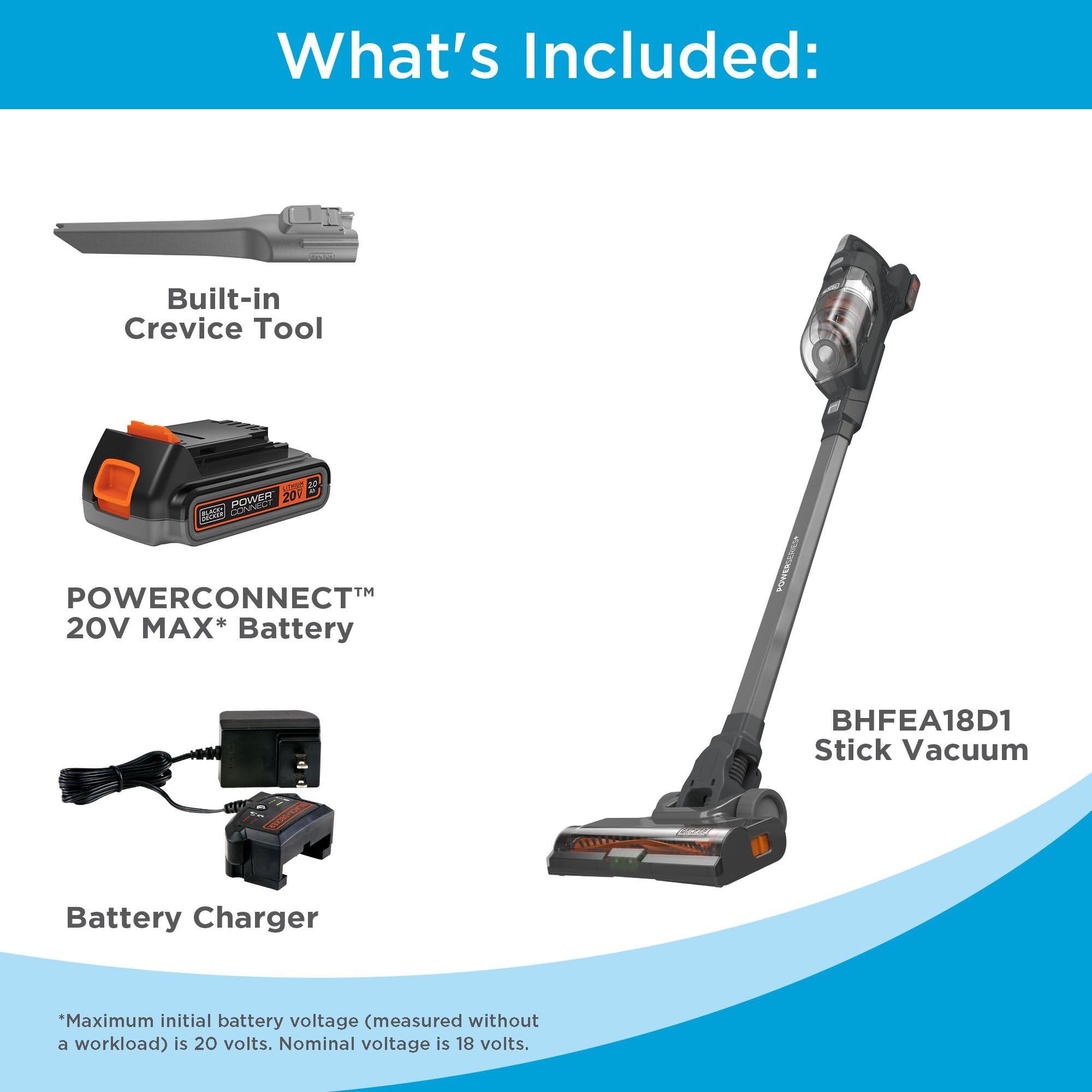 BLACK+DECKER POWERSERIES 20V MAX Cordless Stick Vacuum Cleaner