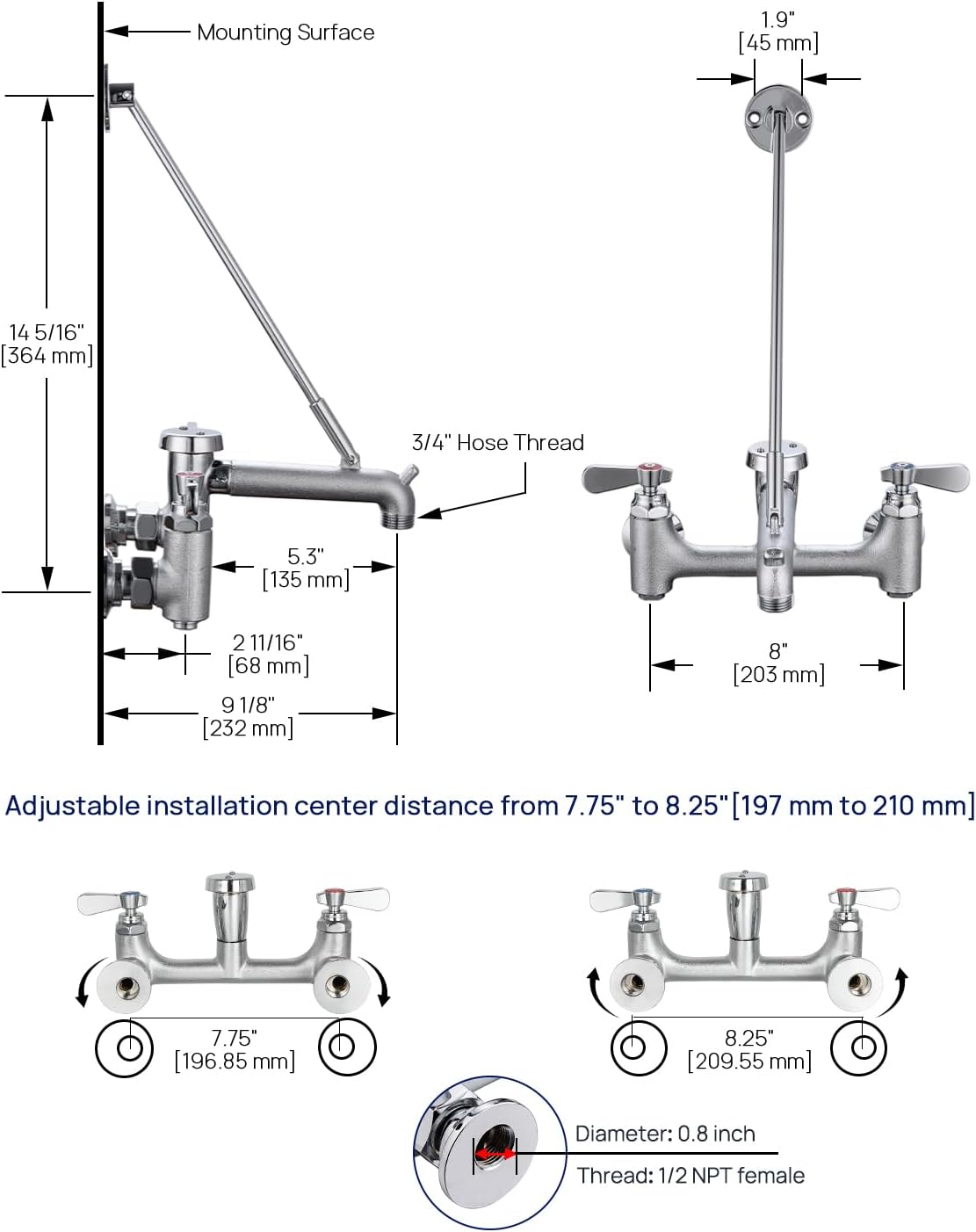 Commercial Mop Sink Faucet 8