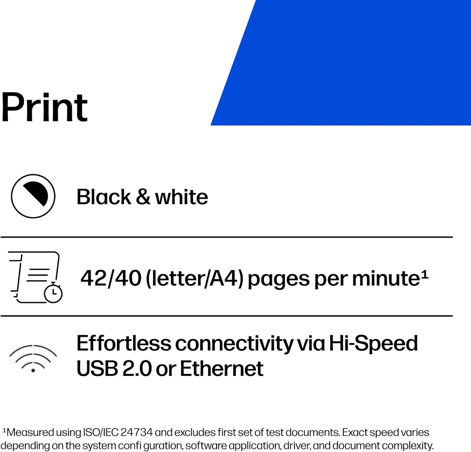 HP LaserJet Pro 4001n Black & White Printer, Print, Fast speeds, Easy Setup, Mobile Printing, Advanced Security, USB, Ethernet Connection, Best-for-Office