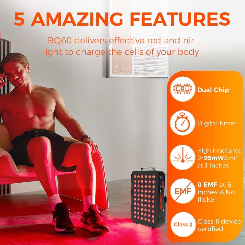 BESTQOOL Red Light Therapy Panel - Elite Dual Chip 105W
