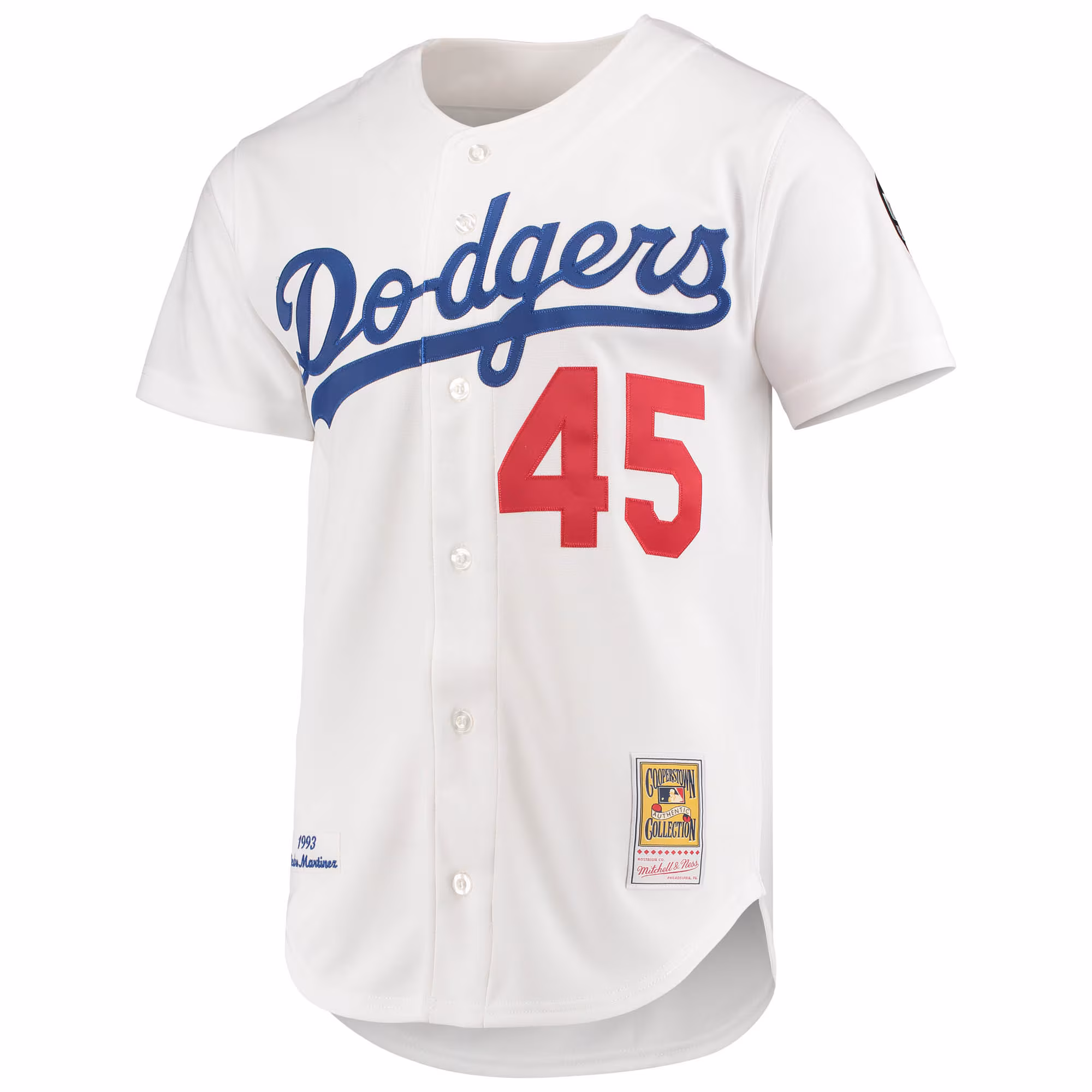 Pedro Martinez Los Angeles Dodgers Mitchell & Ness 1993 Cooperstown Collection Home Authentic Jersey - White