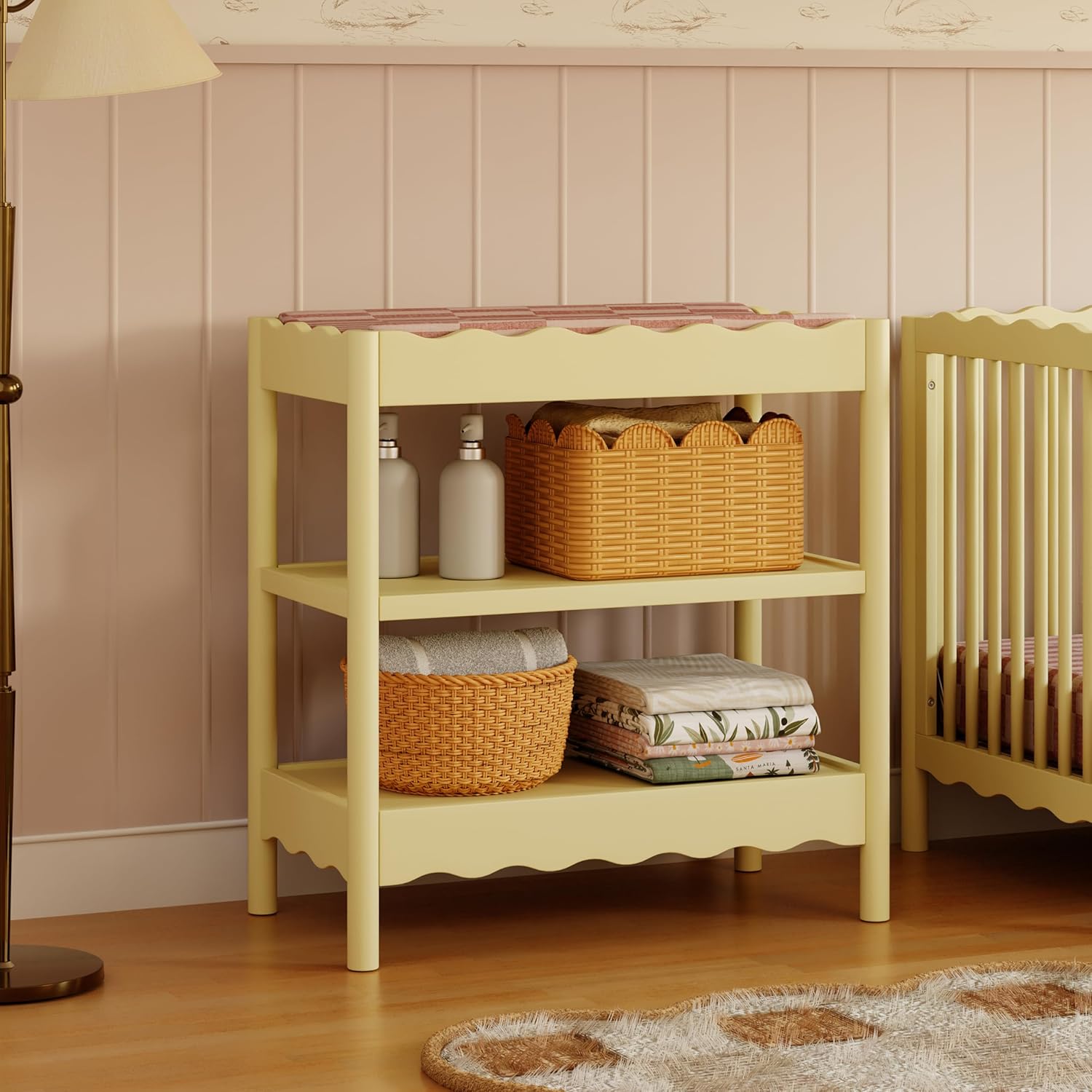 Babyletto Swell Changing Table in Pale Yellow, Greenguard Gold Certified