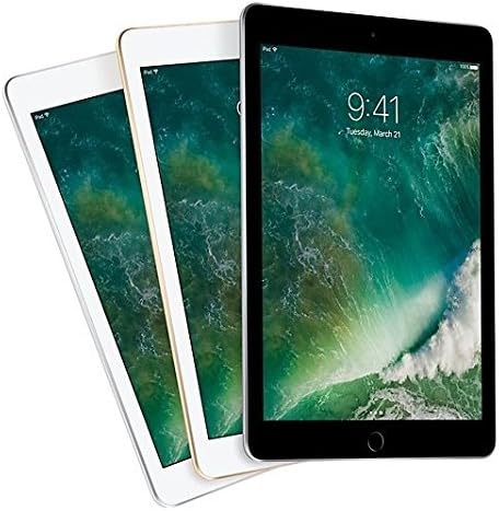 Apple iPad with WiFi, 32GB, Silver (2017 Model) (Renewed)