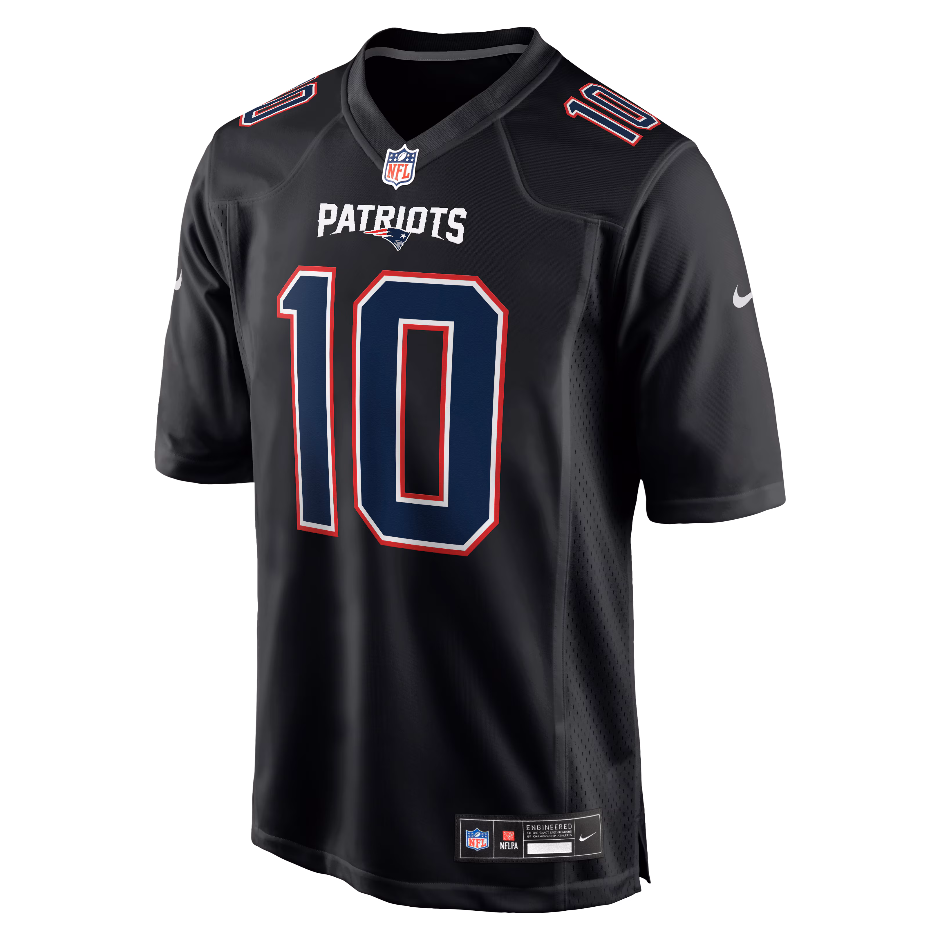 Drake Maye New England Patriots Nike Fashion Game Jersey - Carbon Black