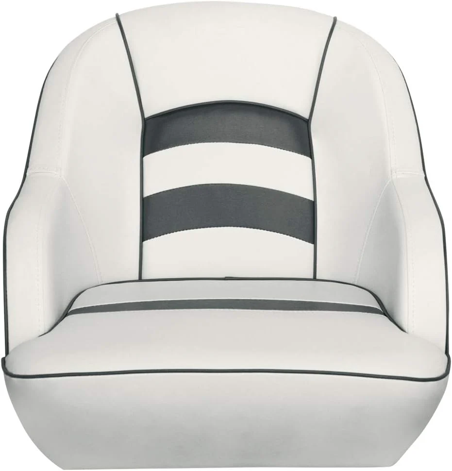 Bucket Pontoon Boat Seat (White/Blue)