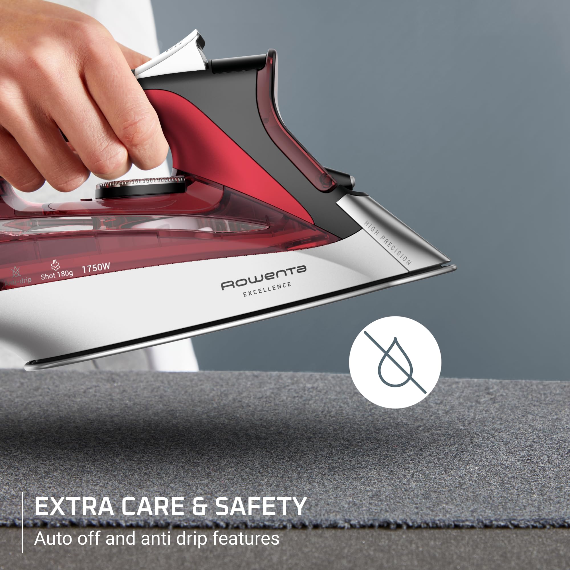ROWENTA Focus Excellence Stainless Steel Soleplate Steam Iron