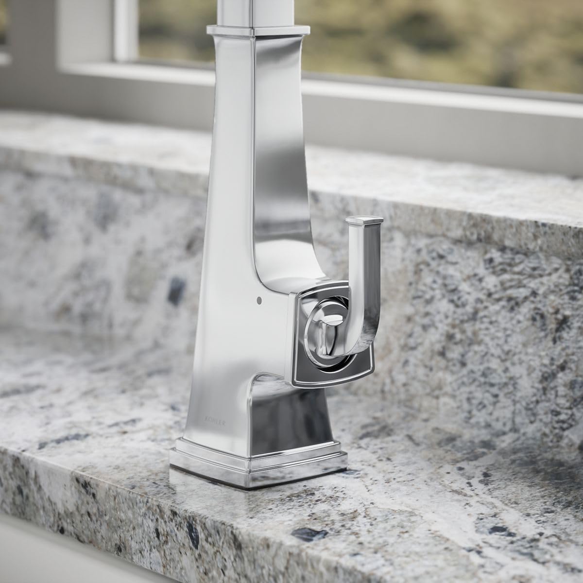 Kohler 23832-WB-CP Riff Voice-Activated Sink, Touchless Kitchen Faucet with Pull Down Sprayer, Polished Chrome