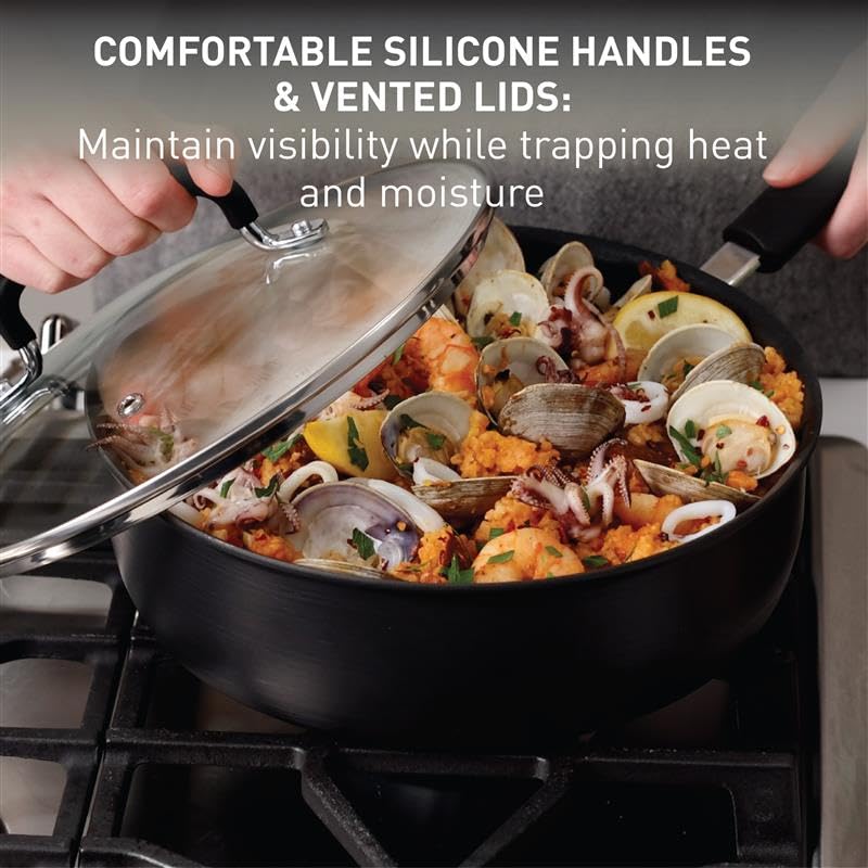 T-FAL Ultimate Hard Anodized Nonstick Cookware Set 17PC