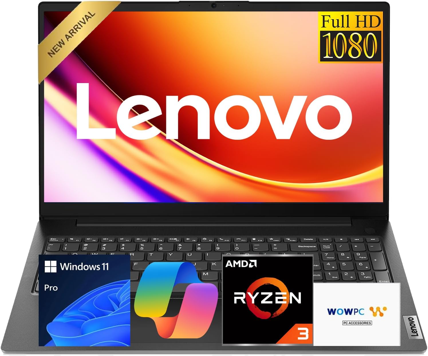 Lenovo New V15 Business and Student Laptop, AMD Ryzen 3 7000 Series(Beat i7-1160G7), 16GB DDR5 RAM, 256GB PCIe SSD, 15.6