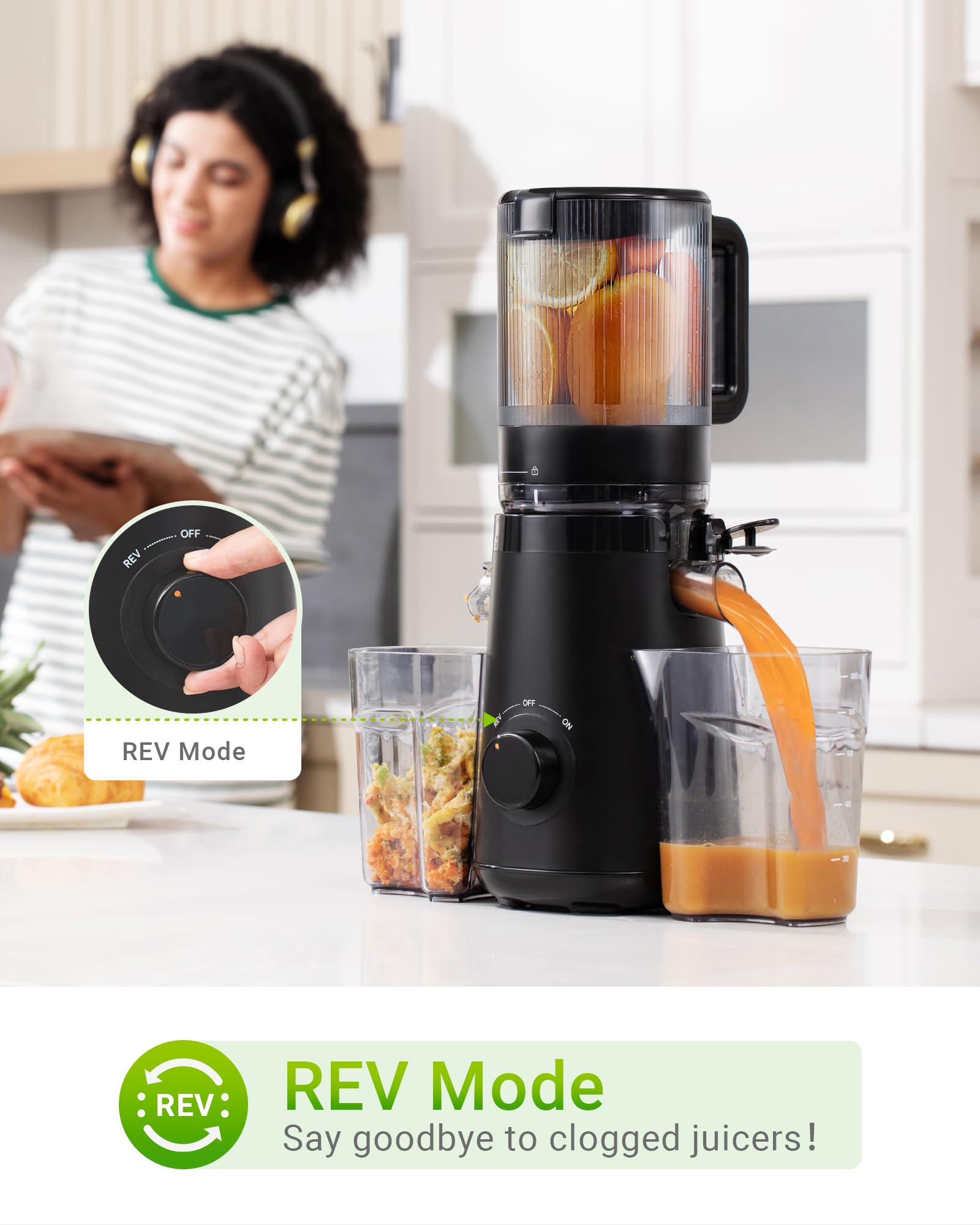TUUMIIST Cold Press Juicer with 5.3