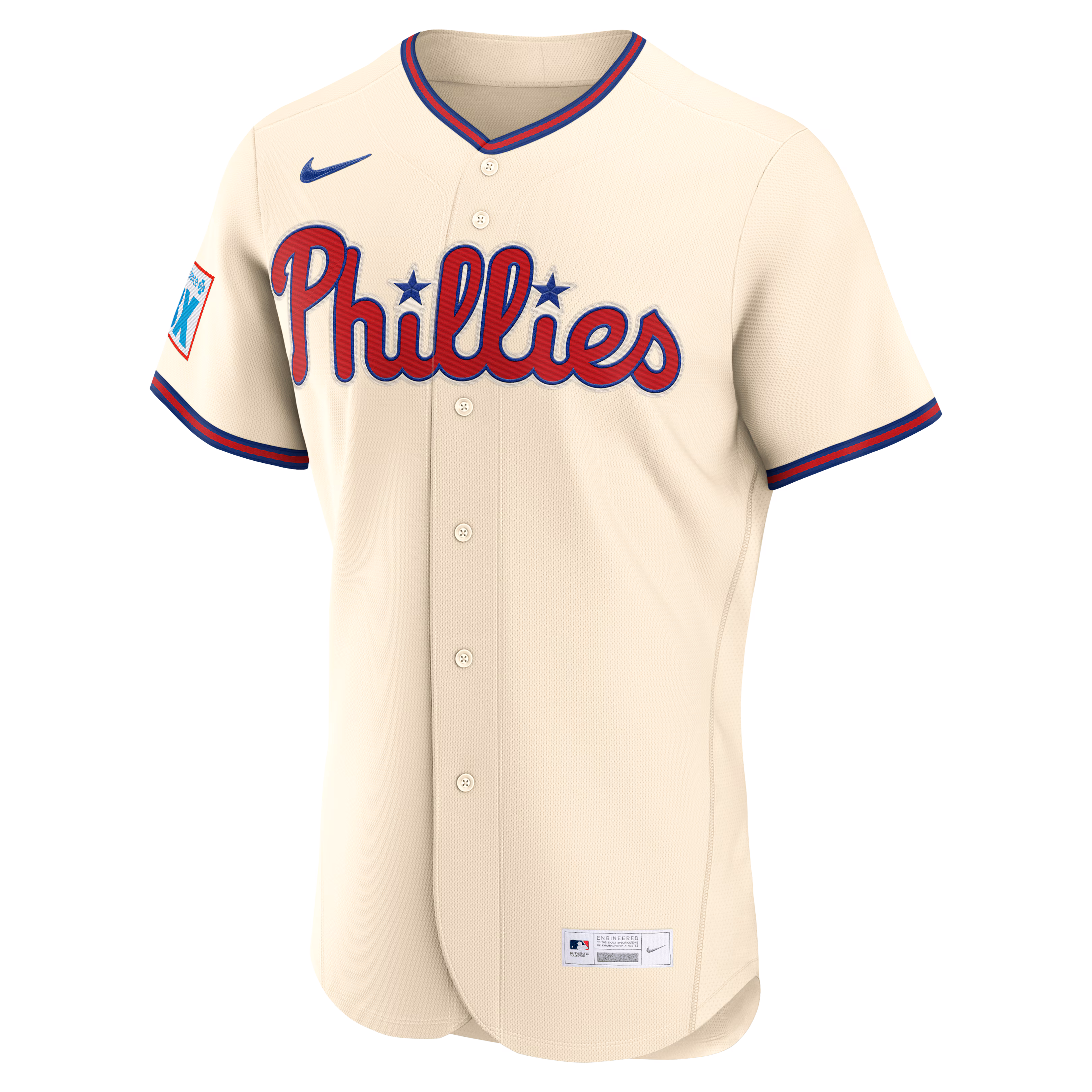 Bryce Harper Philadelphia Phillies Nike Alternate Authentic Sponsor Patch Jersey - Cream