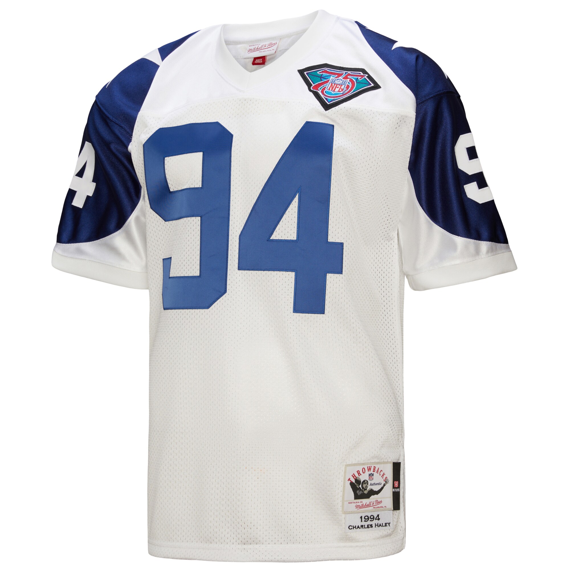Charles Haley Dallas Cowboys 1994 Mitchell & Ness Authentic Throwback Retired Player Jersey - White