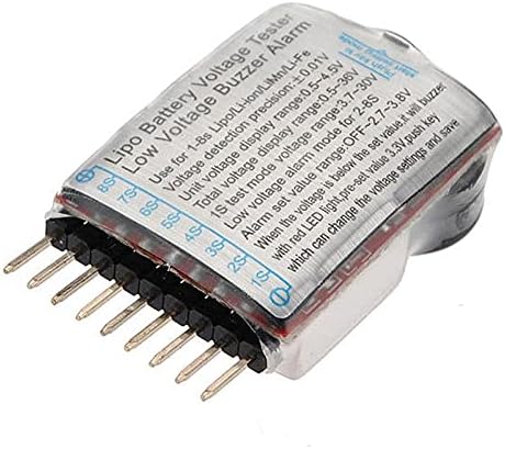 Replacement Part For Helicopter Parts 2 In 1 Lipo Battery Low Voltage Tester 1S-8S Buzzer Alarm For RC Helicopter Airplane - (Color: 10 Pieces)