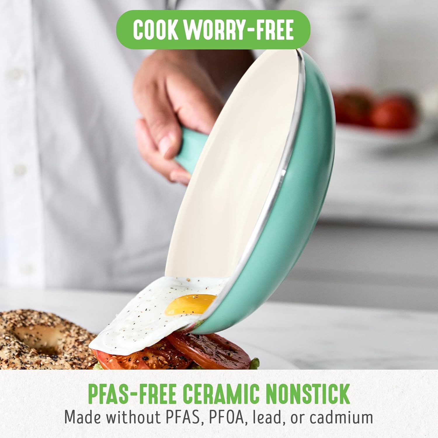 GreenLife Non Stick Fry Pan Set (7