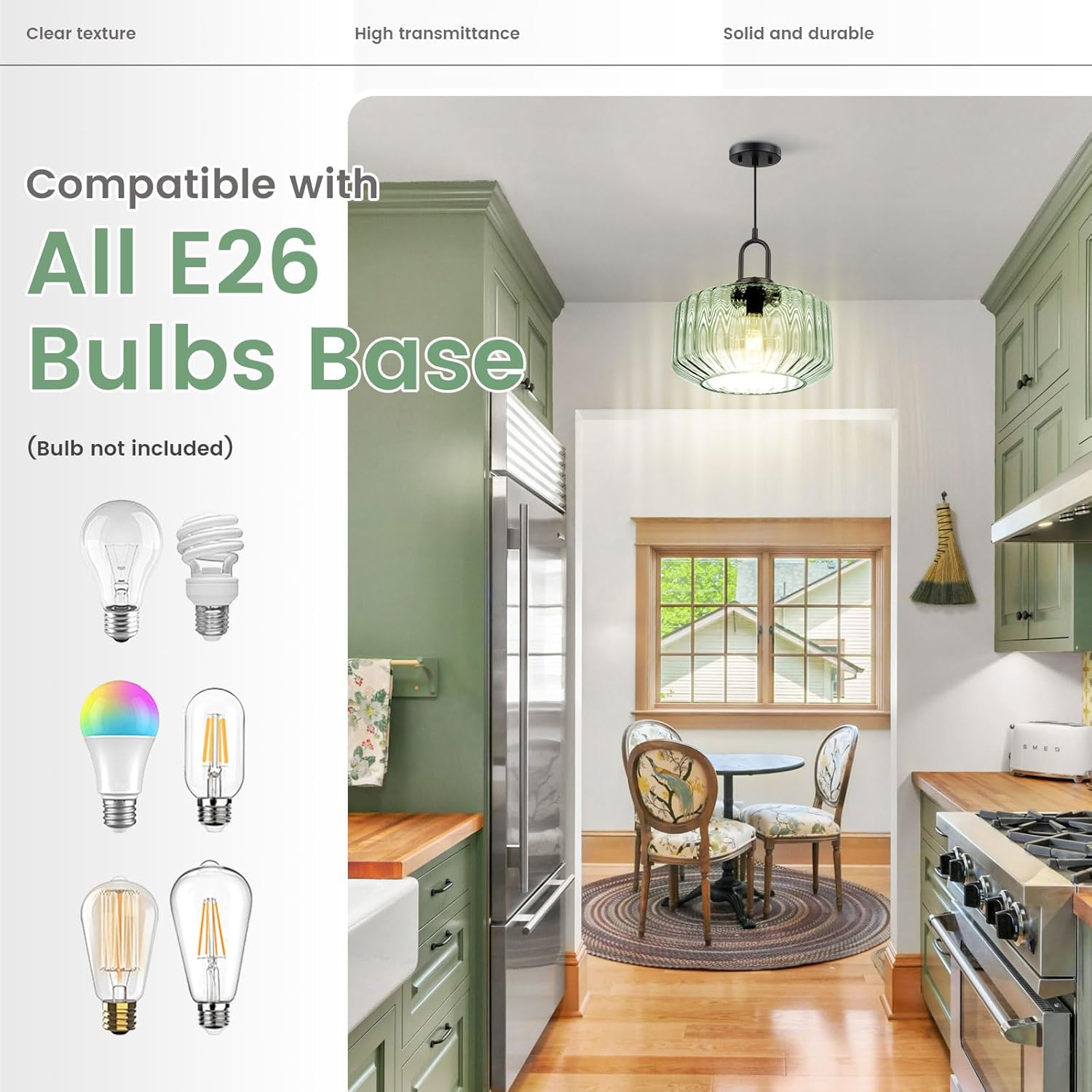 Modern Hanging Lights Light Green Pendant Light Fixtures Mid Century Large Glass Pendant Lights 11