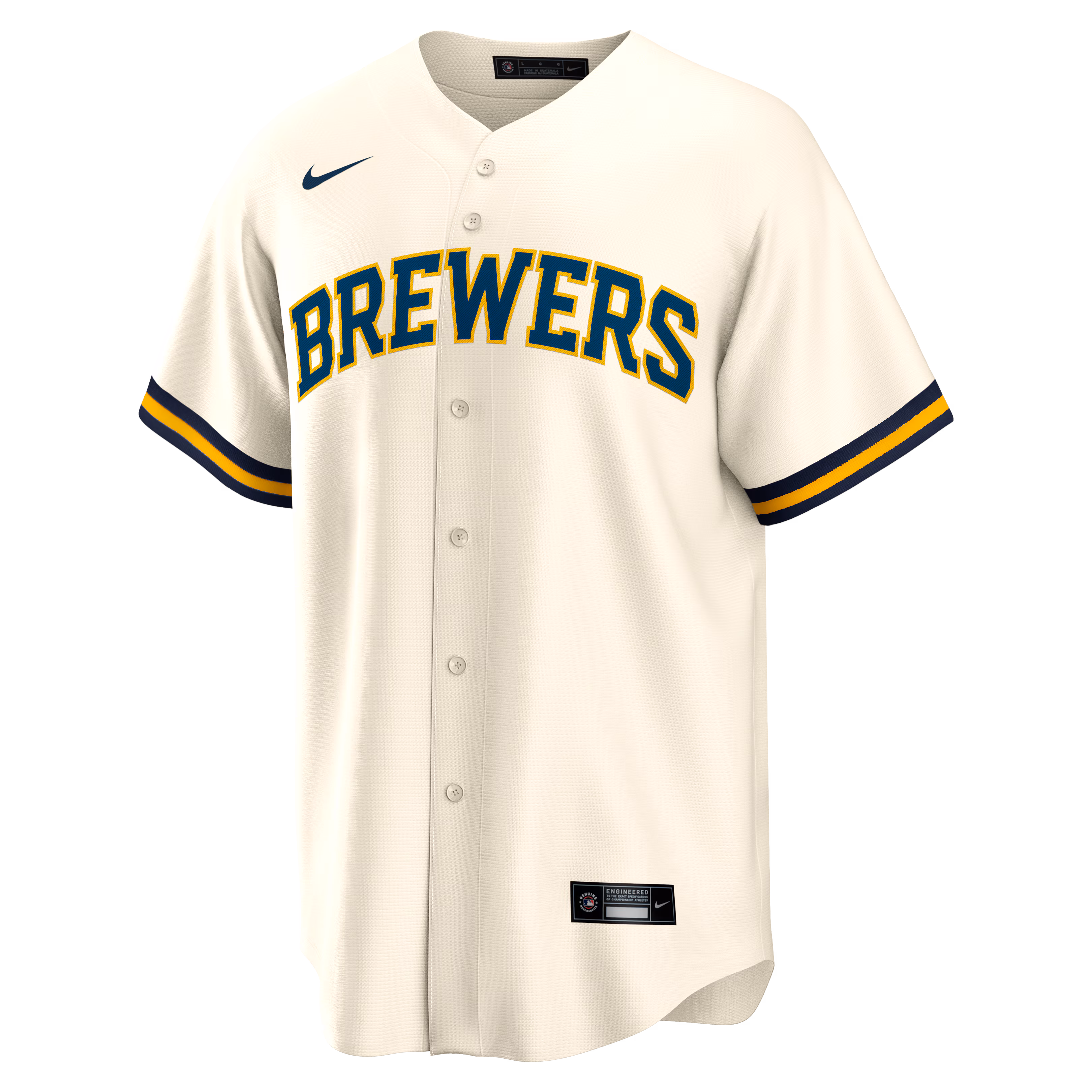 Bob Uecker Milwaukee Brewers Nike Home Retired Player Replica Jersey - Cream