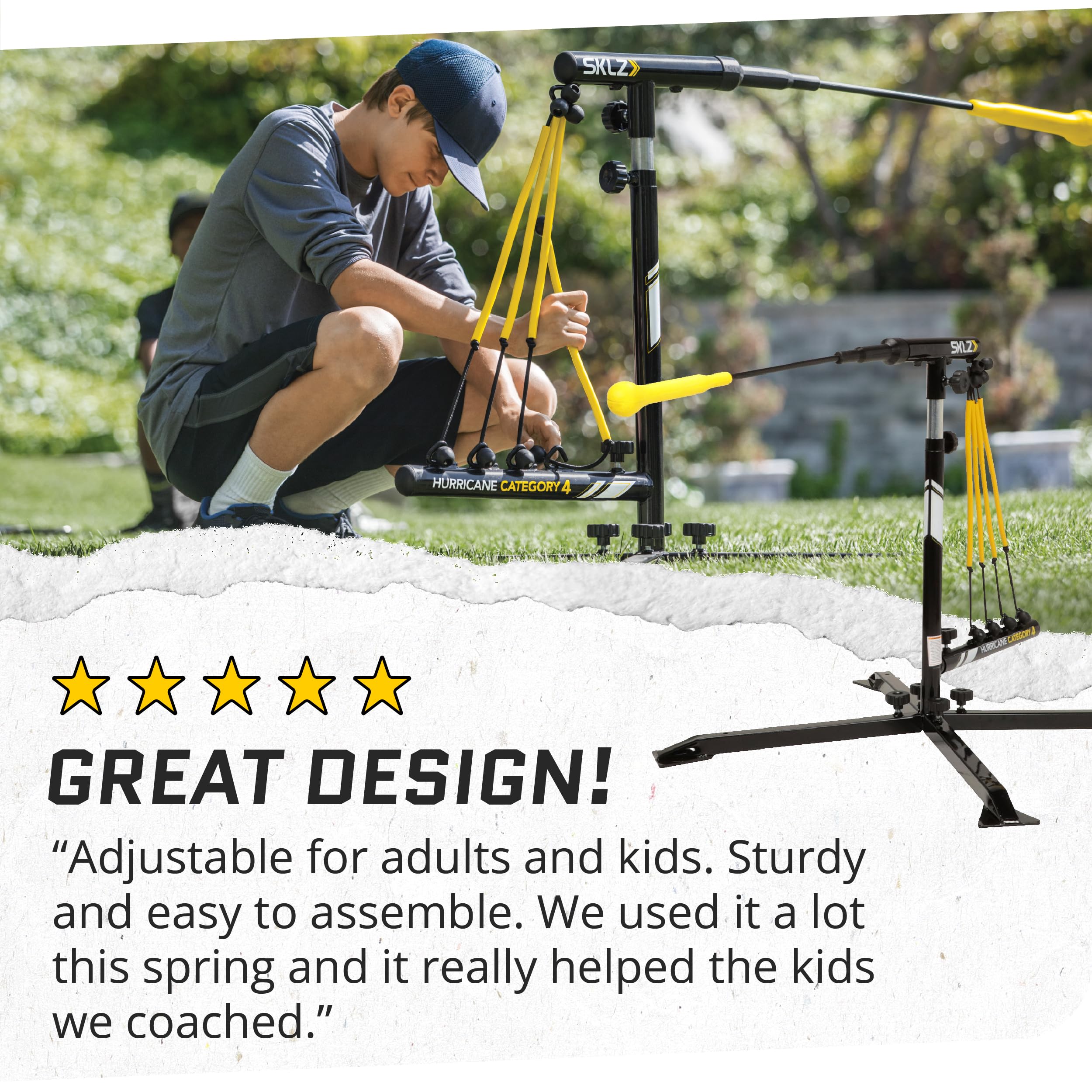 SKLZ Hurricane Baseball Swing Trainer - Adjustable Height