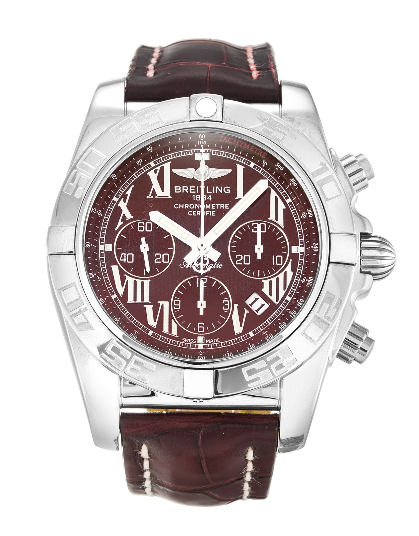 Chronomat 44 White Case Roman Markers AB0110