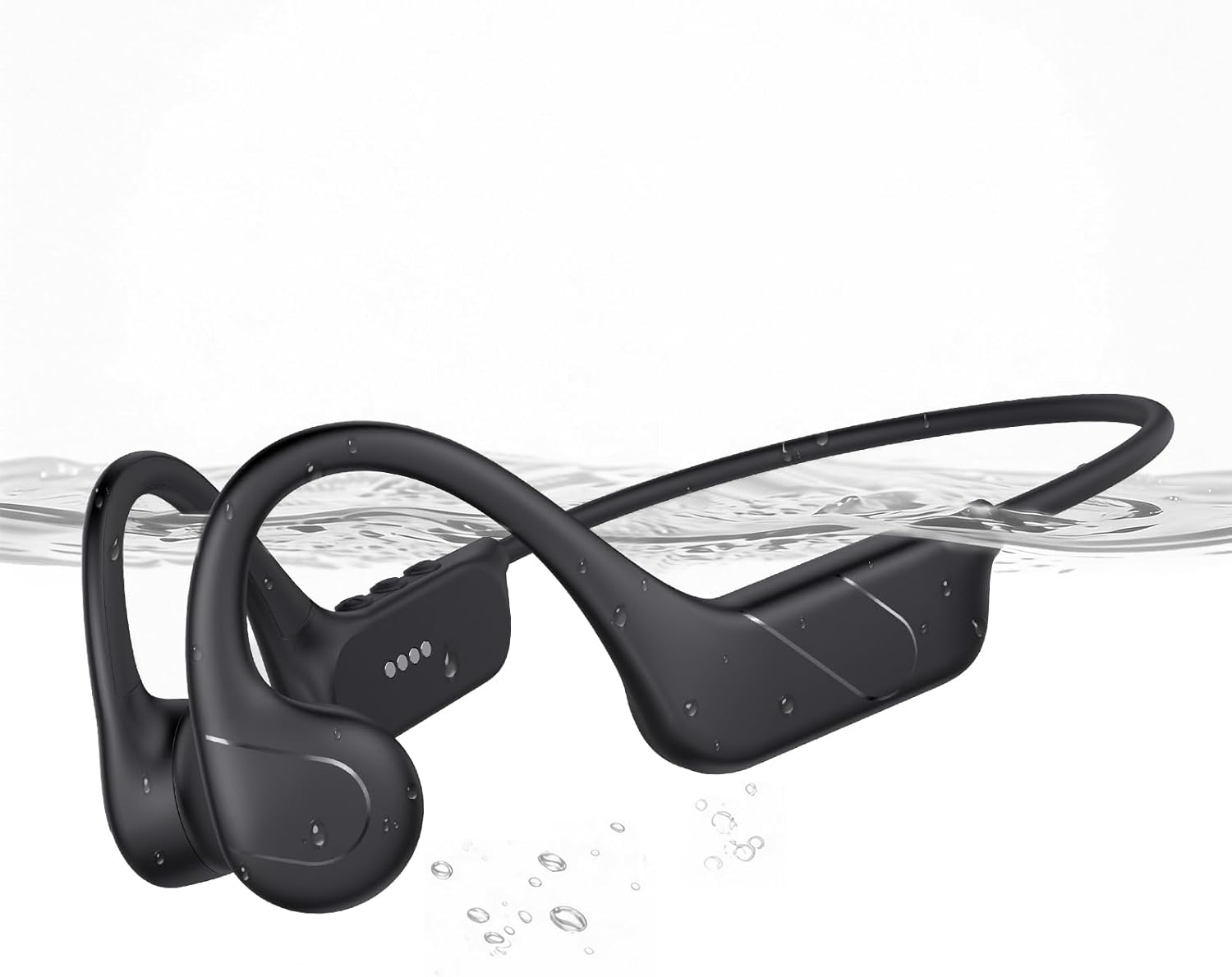 CXK Bone Conduction Headphones IPX8 Waterproof Swimming Headphones, Bluetooth 6.0 Open Ear Earbuds MP3 Mode with 32GB Memory, 12H Playtime, Underwater Wireless Headset Secure Fit for Running, Cycling