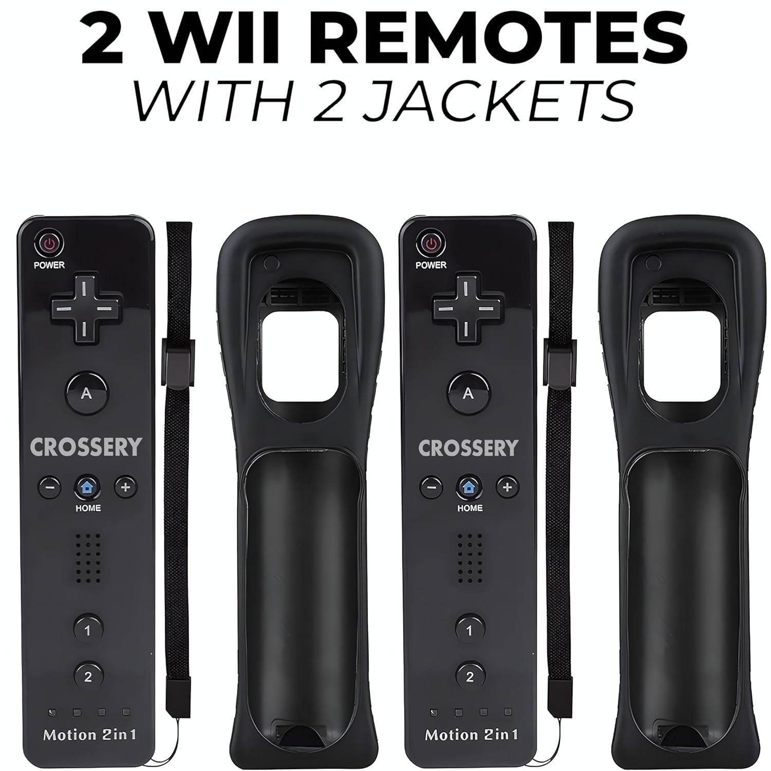 Nintendo Wii Console Bundle Black- With Wii Console Black, 2 Remotes & 2 Nunchuks Fully Compatible, Charging Dock, 2 Rechargeable Batteries, Motion Sensor Bar & Accessories (Renewed)