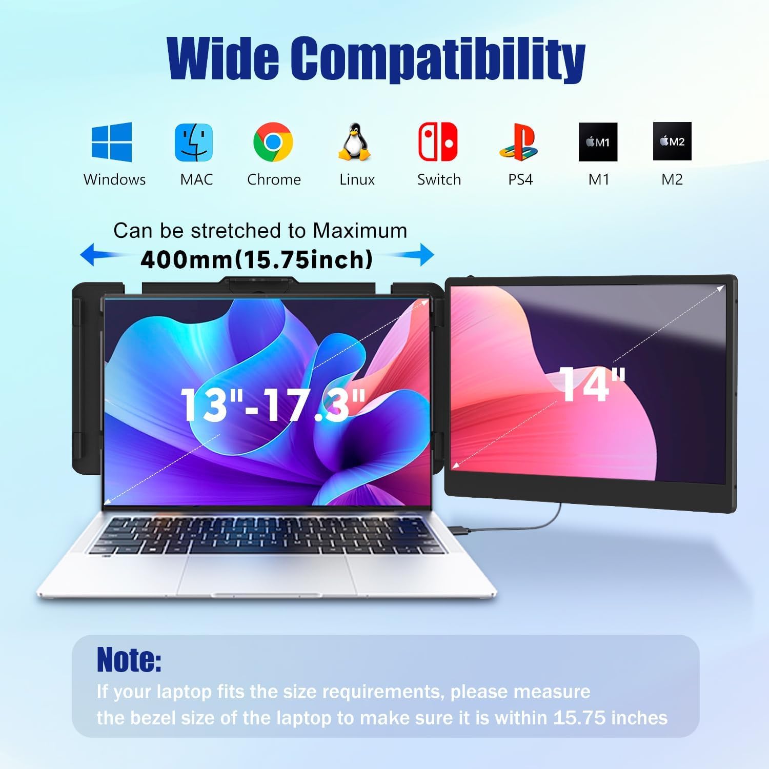 KEFEYA Laptop Screen Extender 14