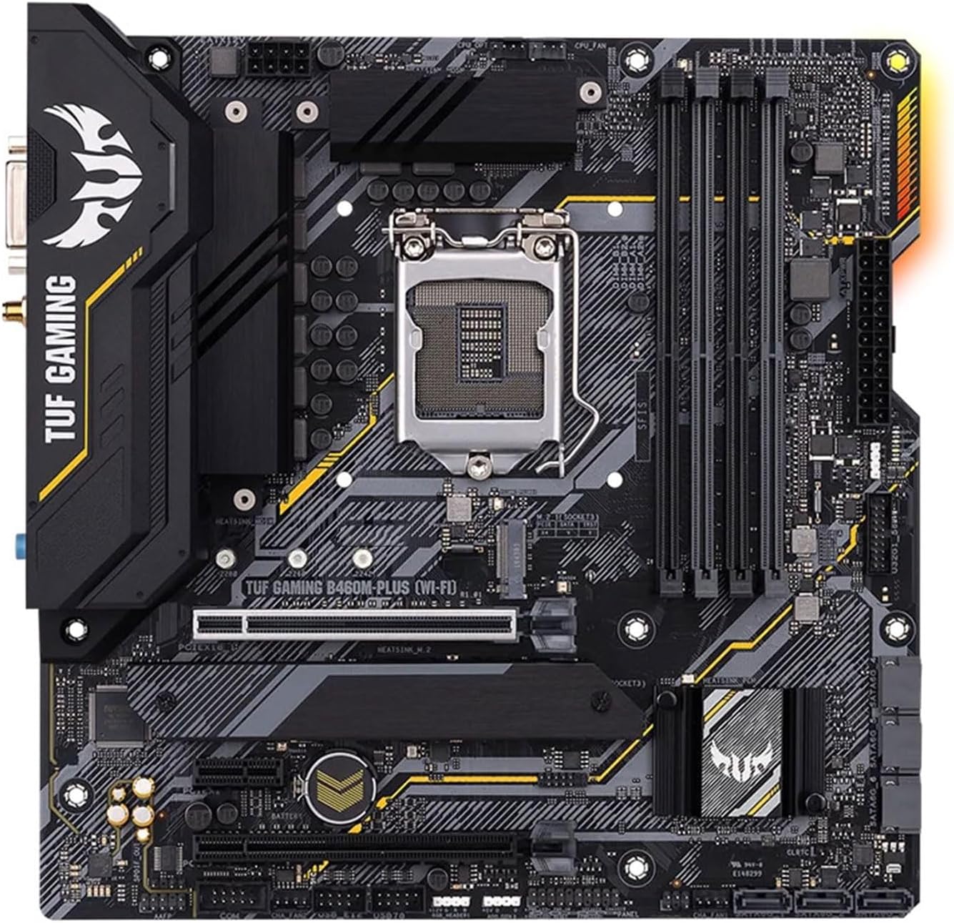 pc Motherboard Fit for ASUS TUF Gaming B460M-PLUS (WI-FI) Intel B460 (LGA 1200) Micro ATX Motherboard DDR4 128G PCI-E 4.0 M.2 HDMI USB 3